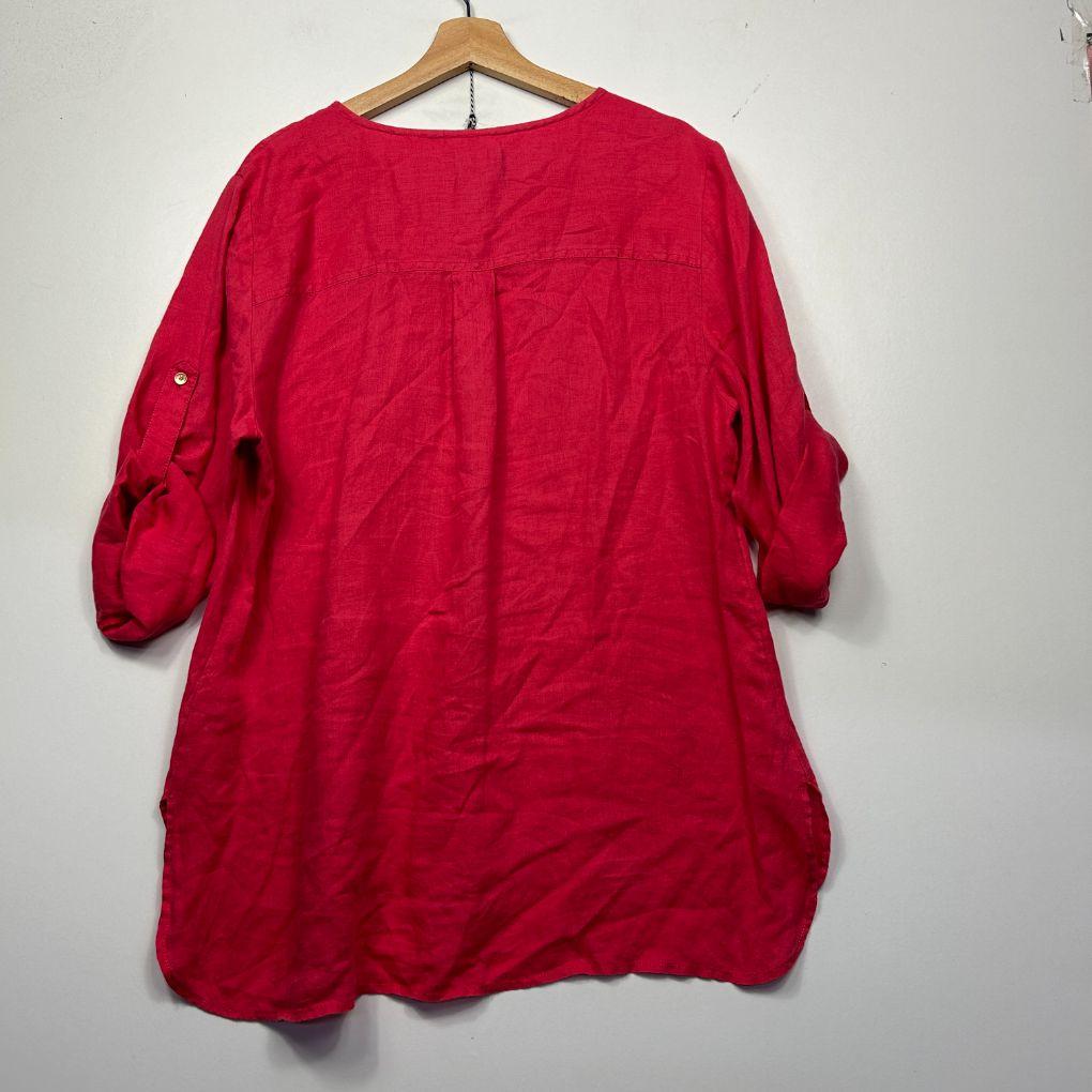 Jones New York Red Linen Top - Size XL