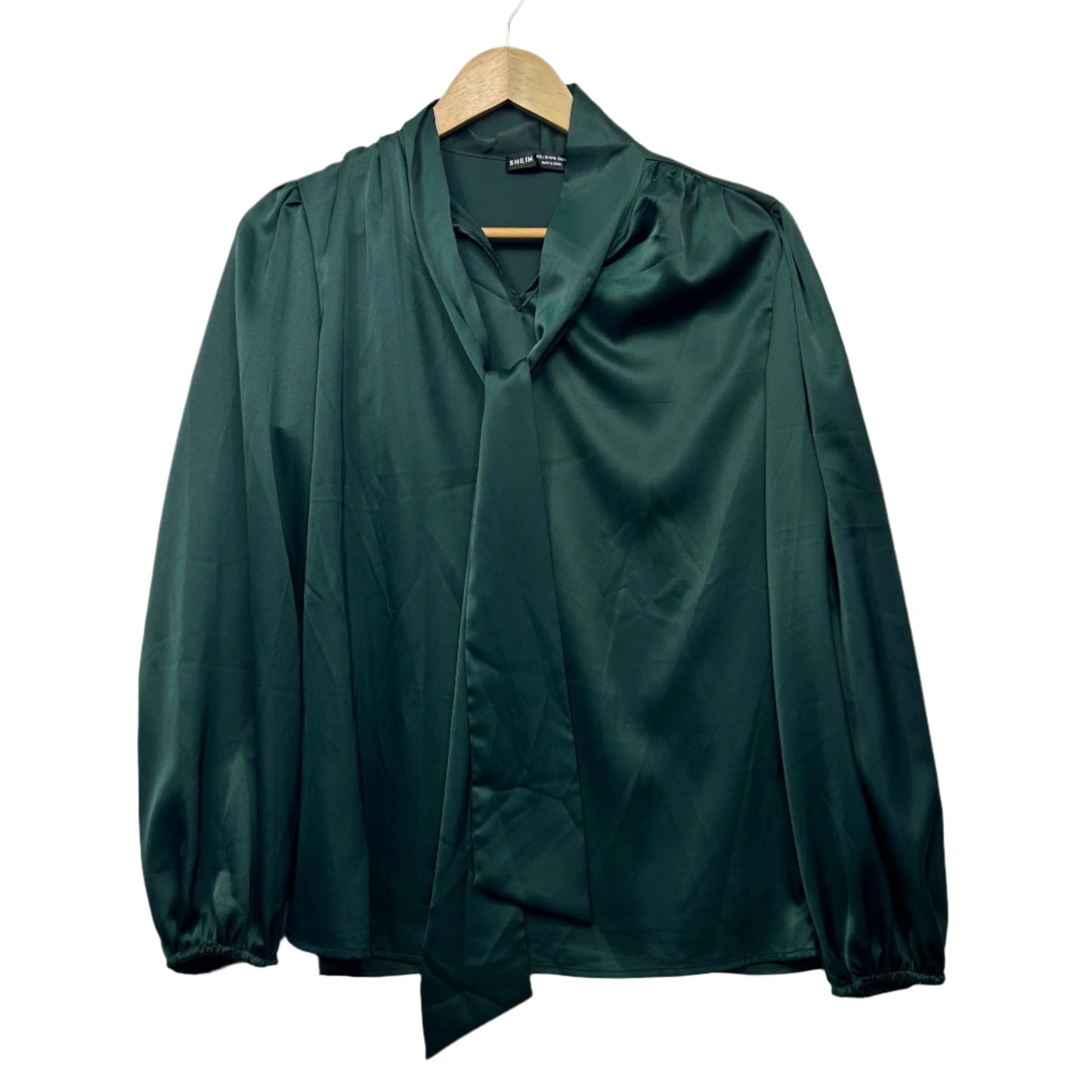 Shein Top Size 14 Large Green Long Sleeve