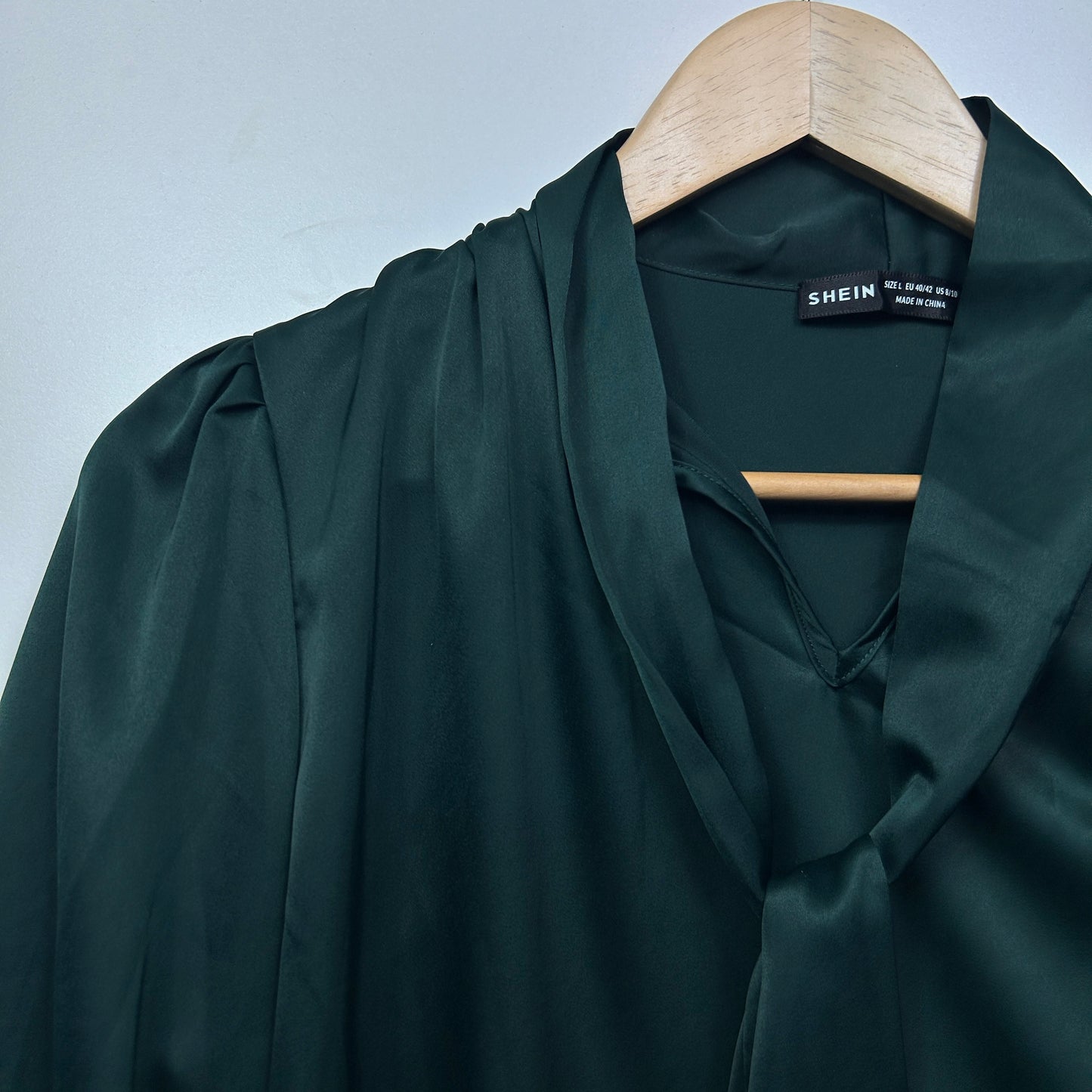 Shein Top Size 14 Large Green Long Sleeve