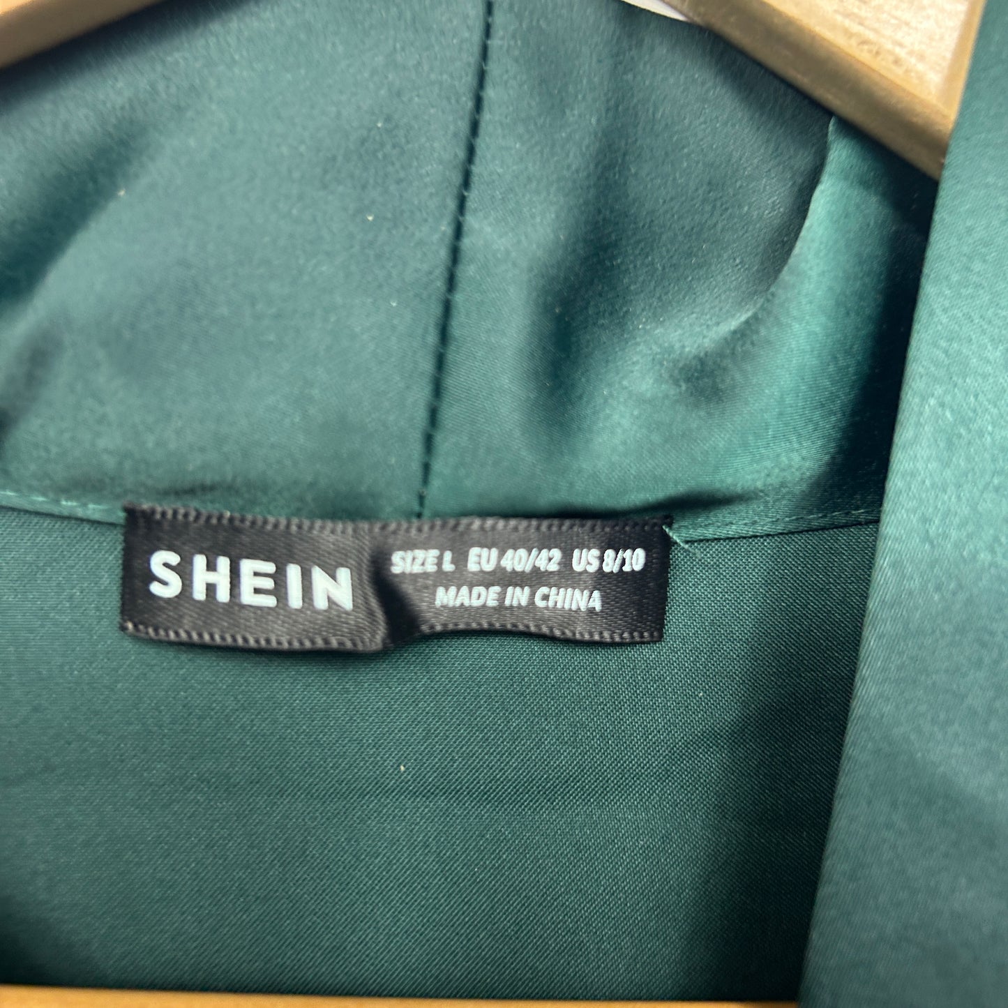 Shein Top Size 14 Large Green Long Sleeve