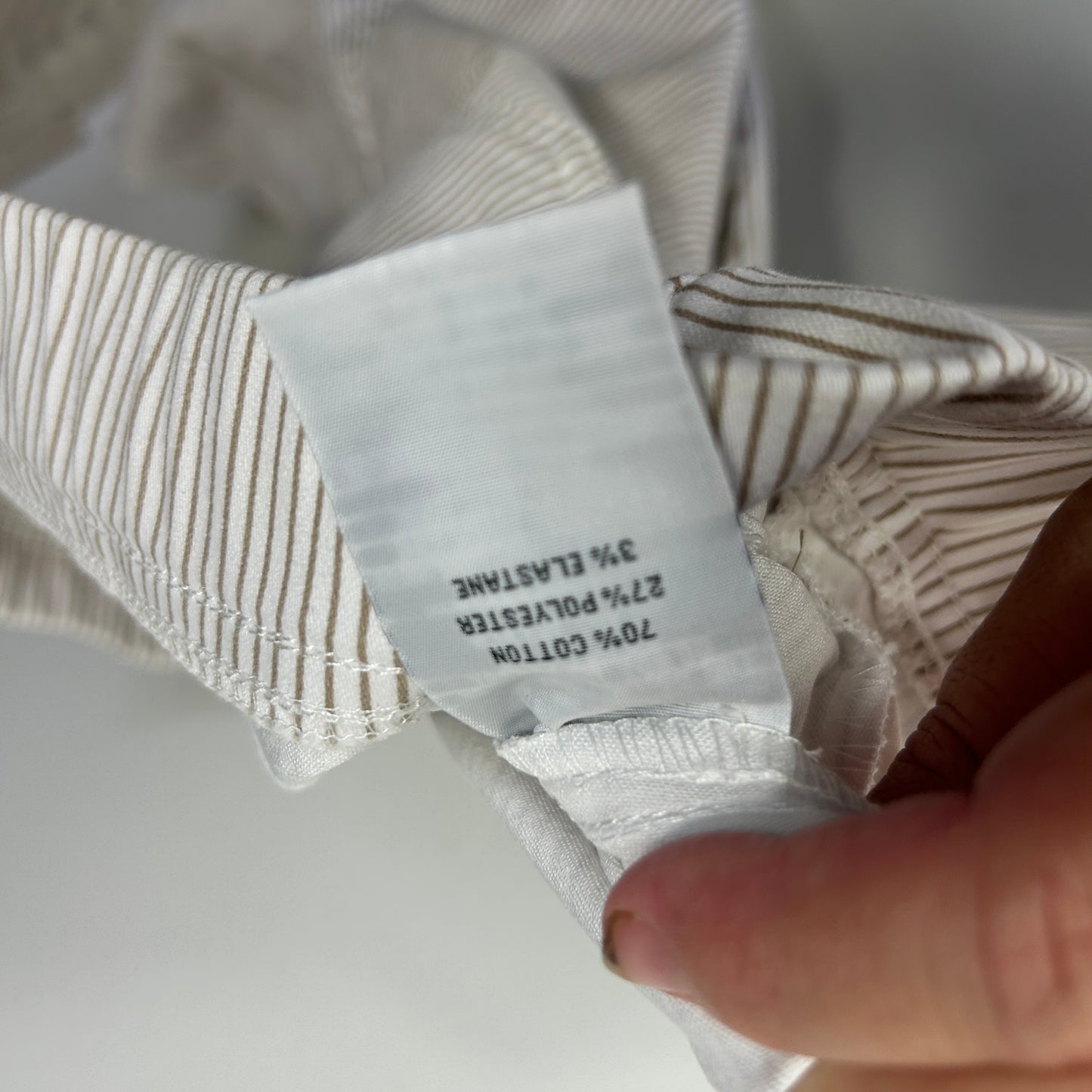 Millers White Grey Striped Capri Pants - Size 20