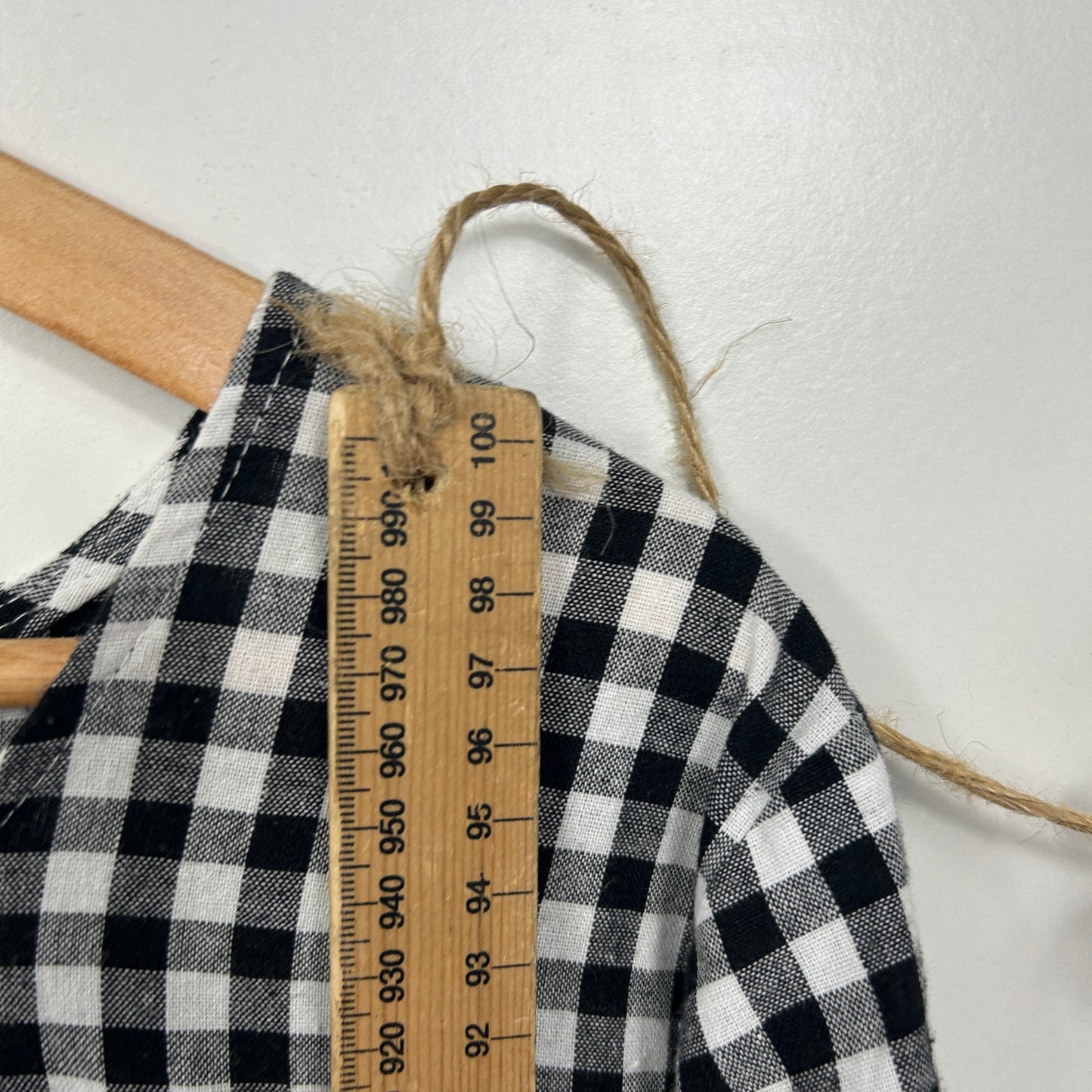 Cali & Co Black White Gingham Check Dress - Size 2XL