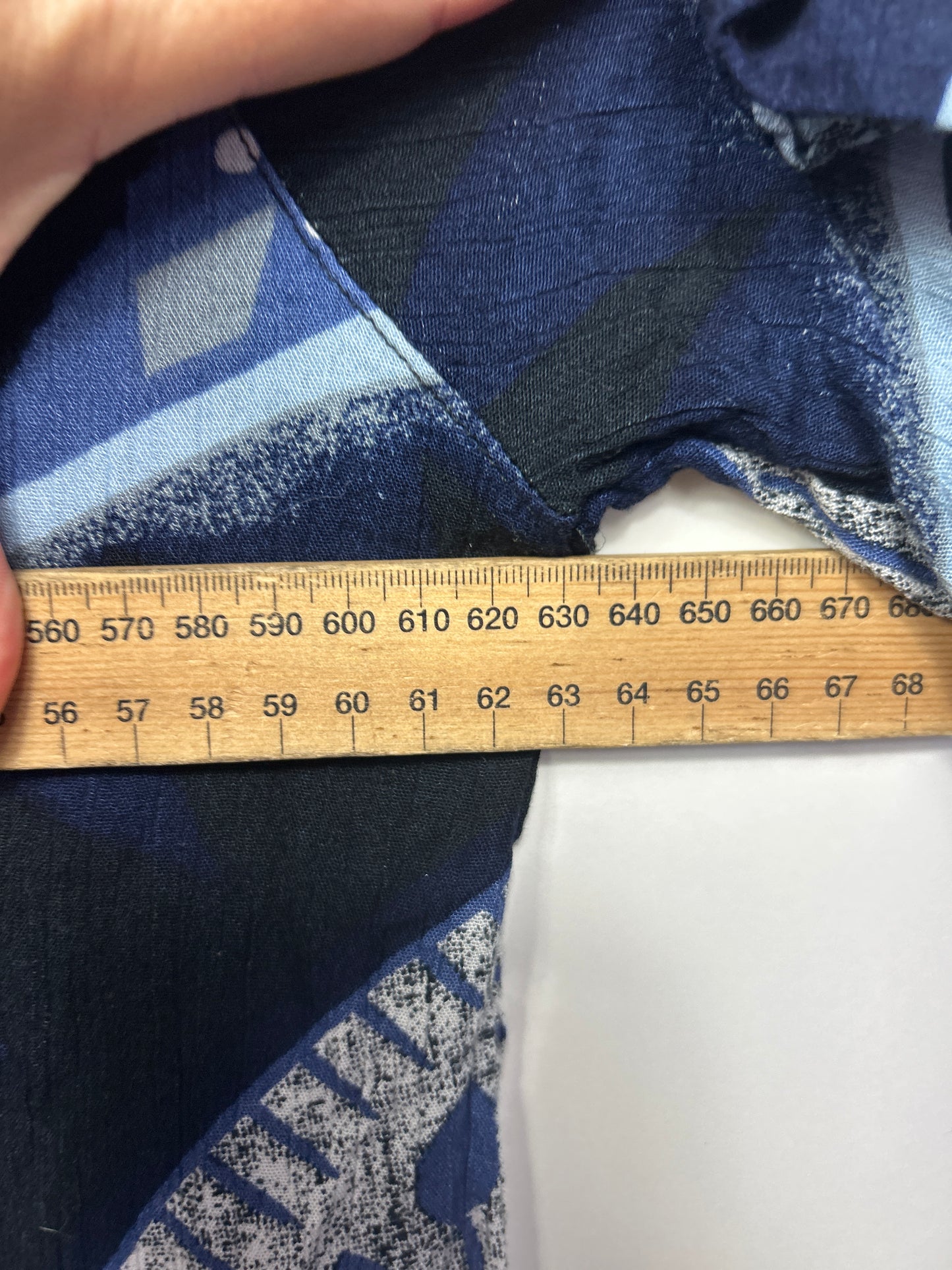 Blue Tunic Top Size 16 18 20 Blue Short Sleeve Rayon