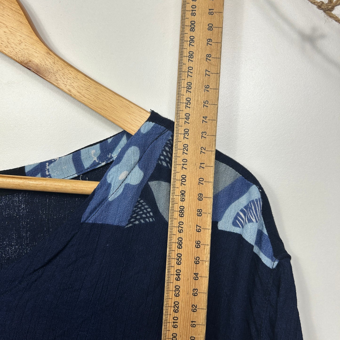 Blue Tunic Top Size 16 18 20 Blue Short Sleeve Rayon