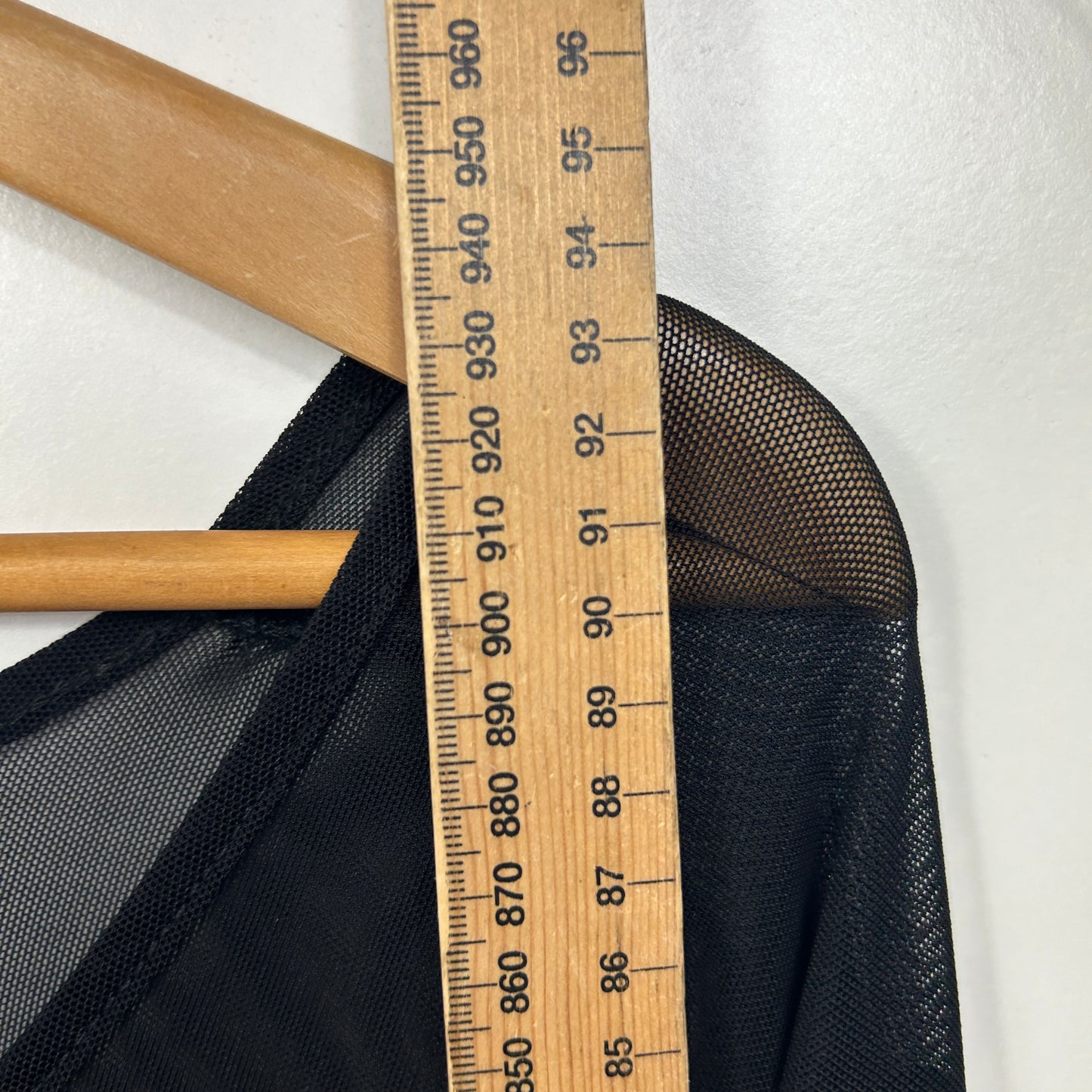 Taking Shape Black Sheer Mesh Ruffle Sleeve Top - Size 18