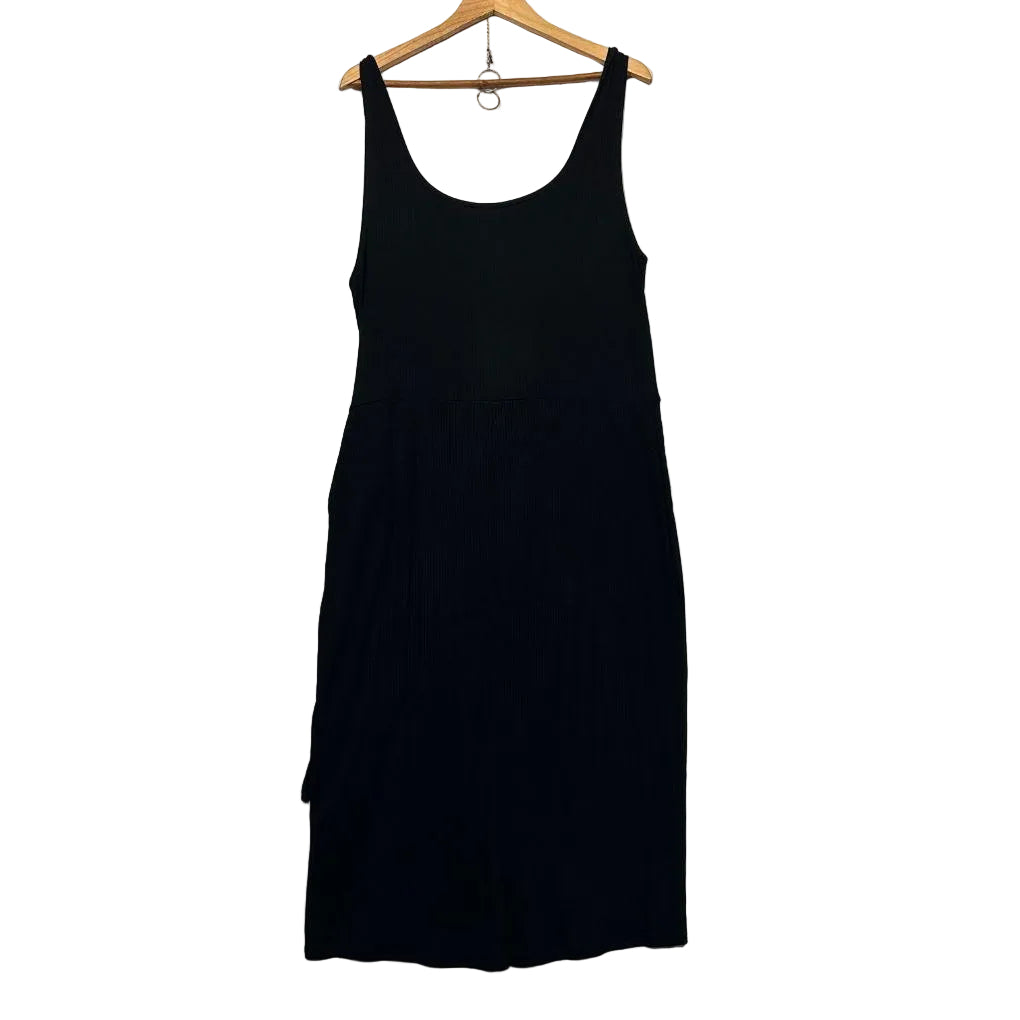 City Chic Black Faux Wrap Dress - Size 18/M
