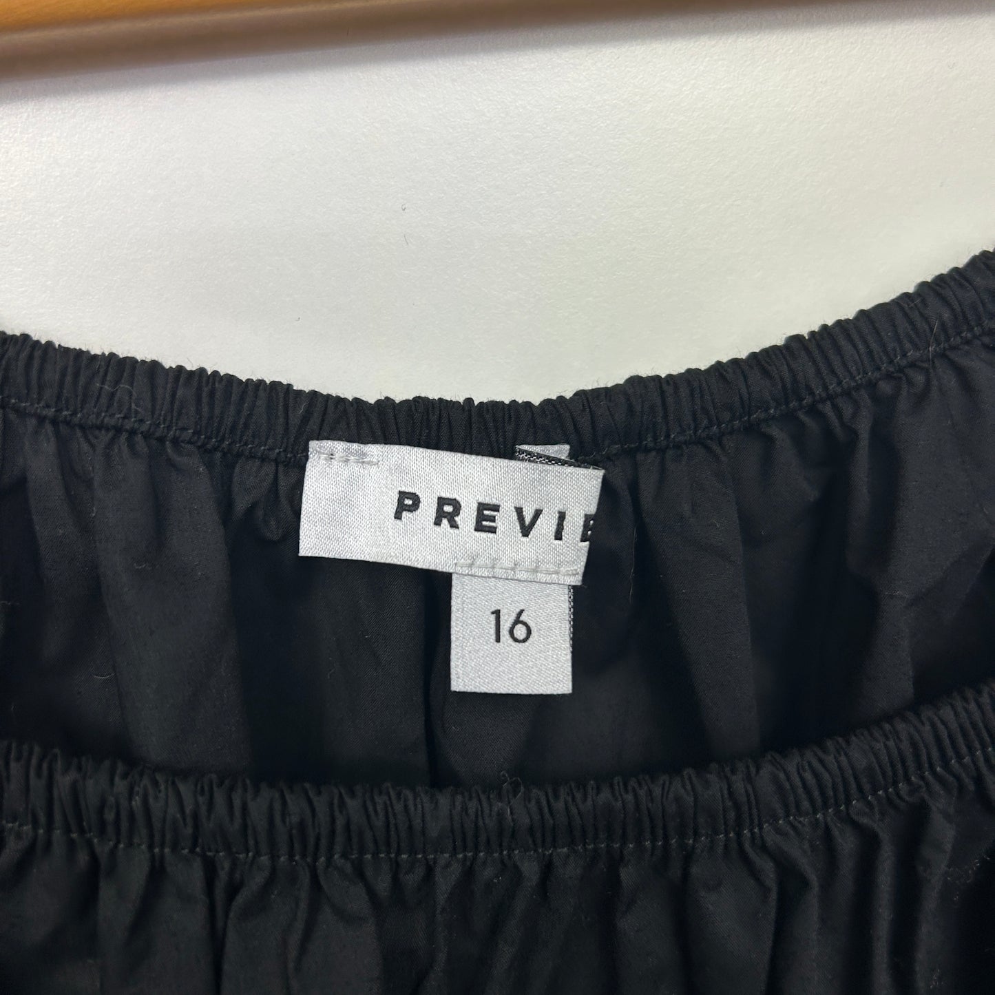 Preview Top Size 16 Black Short Sleeve Cotton