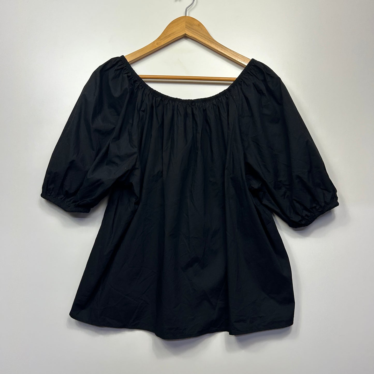 Preview Top Size 16 Black Short Sleeve Cotton