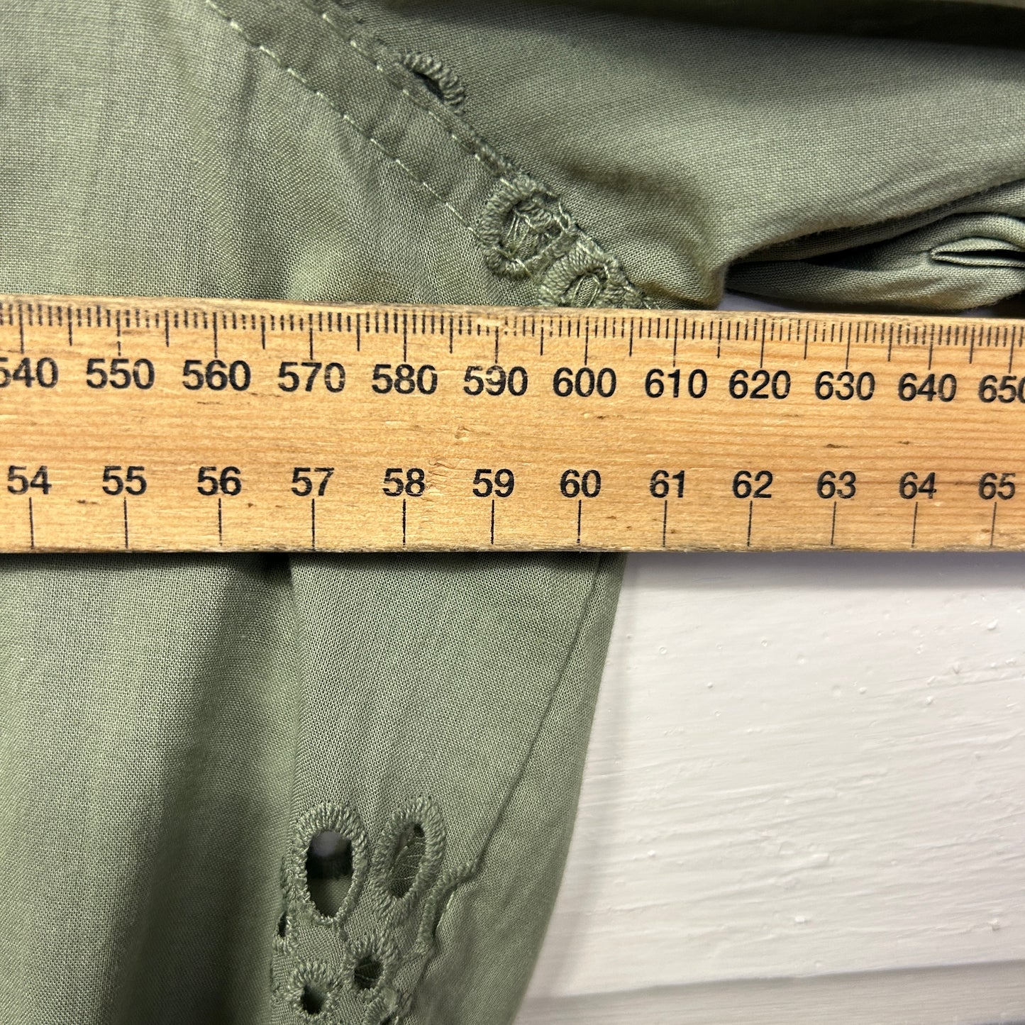 Katies Top Size 16 Olive Green Button Up 3/4 Sleeve