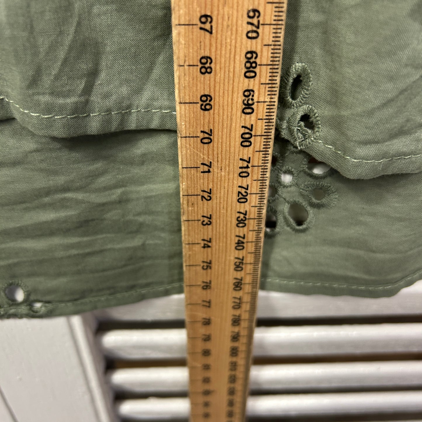 Katies Top Size 16 Olive Green Button Up 3/4 Sleeve