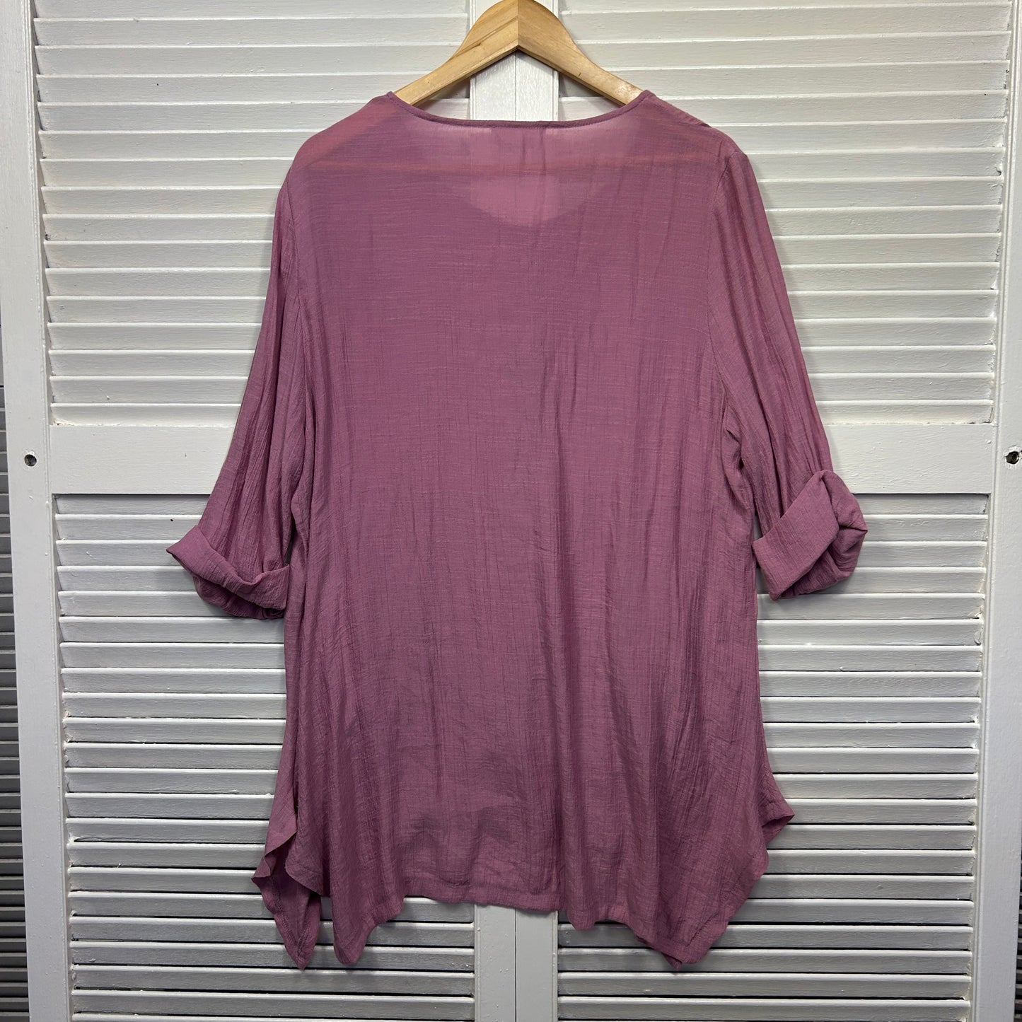 Pink Tunic Top Size 14 16 Pink 3/4 Sleeve