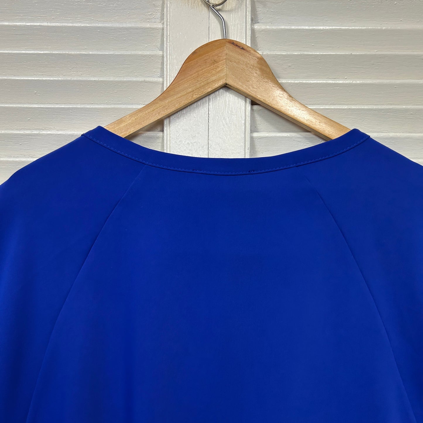 Frank Lyman Top Size 14 16 Blue Short Sleeve