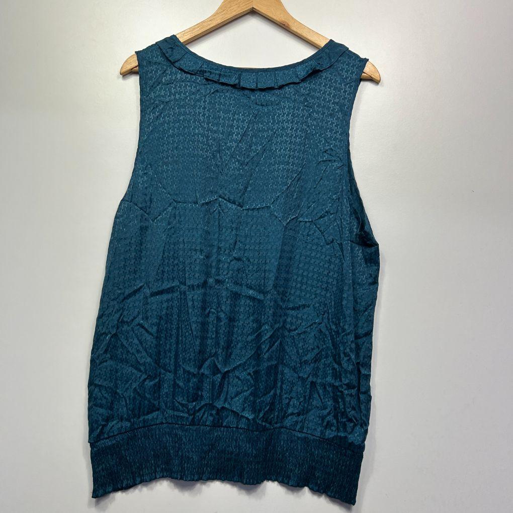 Crossroads Teal Cotton Top - Size 16/18