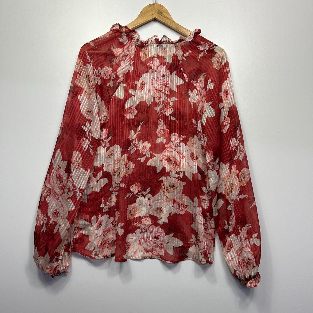 Target Red Floral Shirt - Size 14