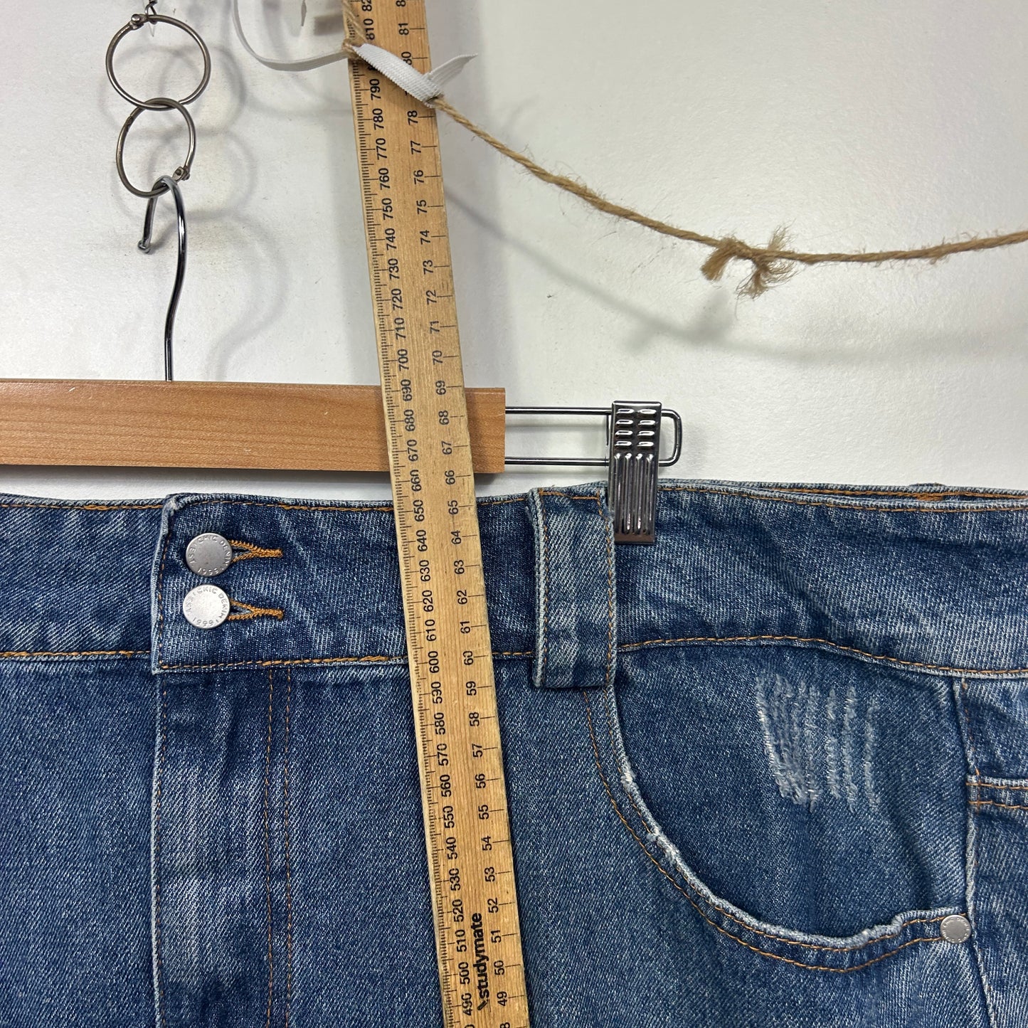 City Chic Blue Cotton Denim Skirt - Size 20/L