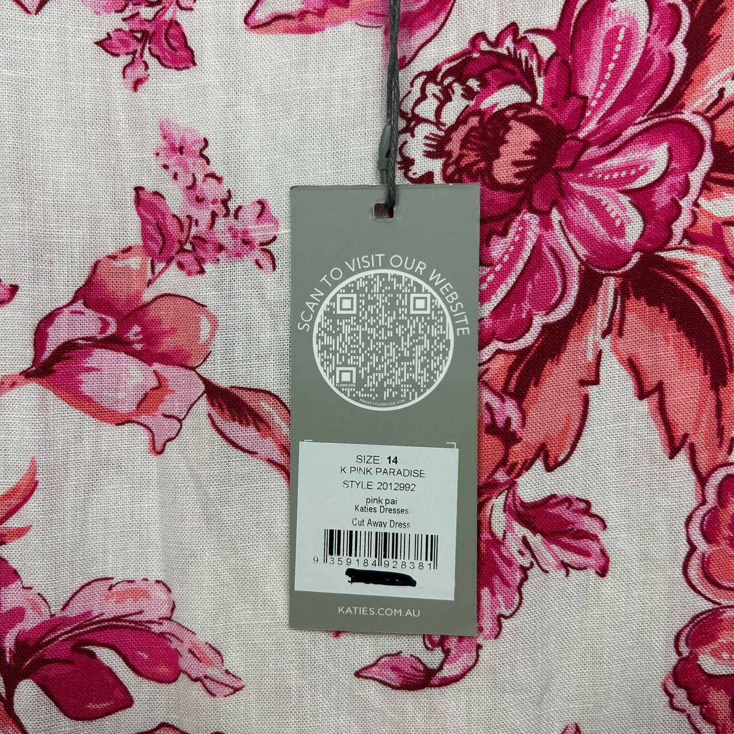Katies Maxi Dress Size 14 Floral Pink Florals Sleeveless Linen Blend New