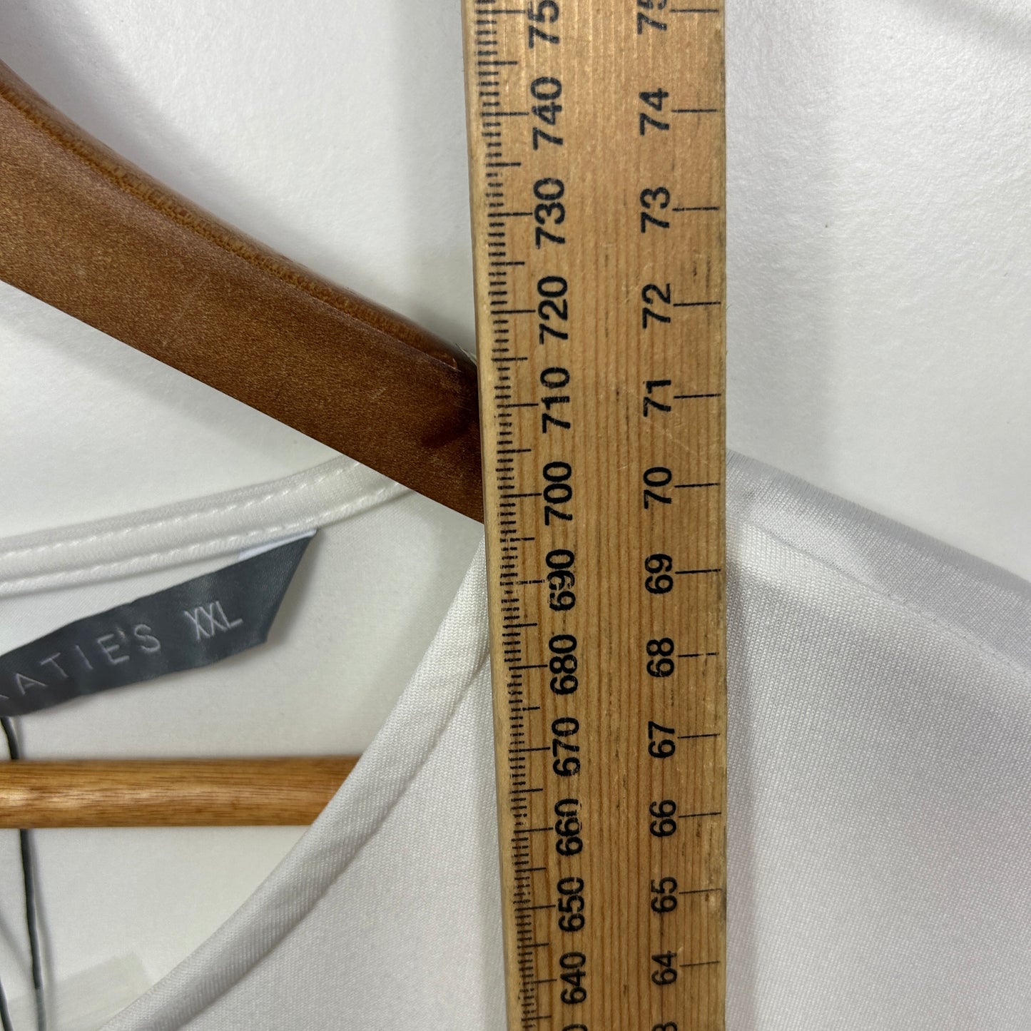 Katies White Faux Wrap Top - Size XXL