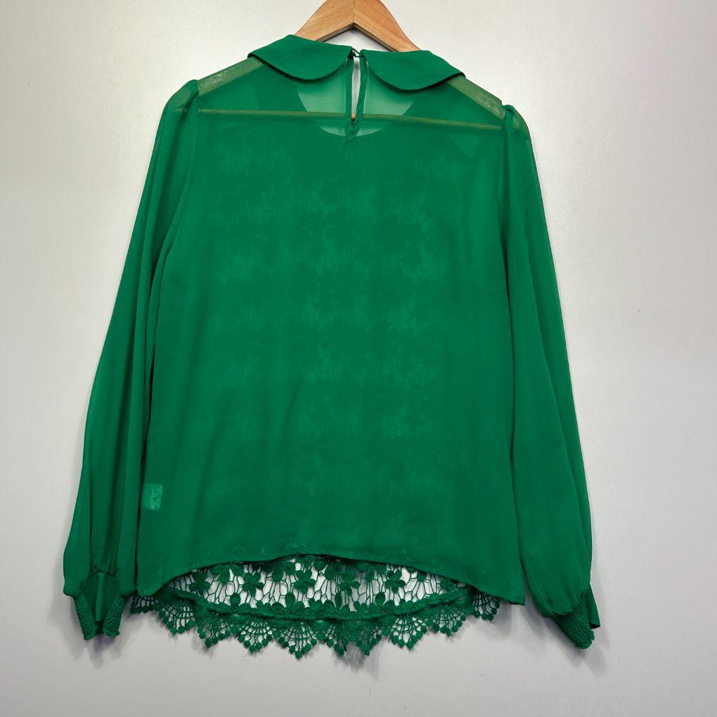 Tokito Green Lace Top - Size 14