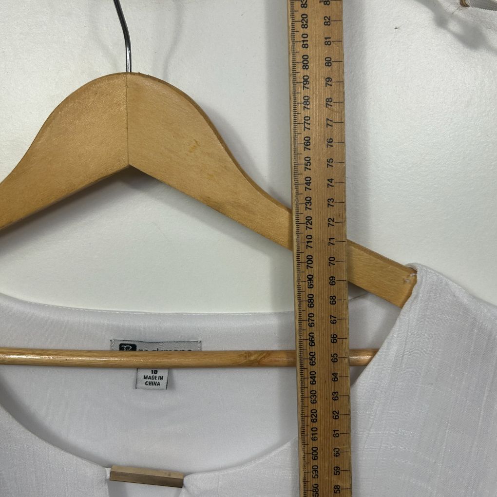 Rockmans White Top - Size 18
