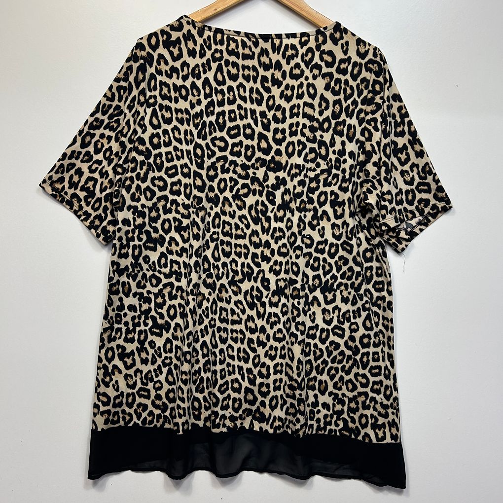 Autograph Leopard Print Top - Size 16