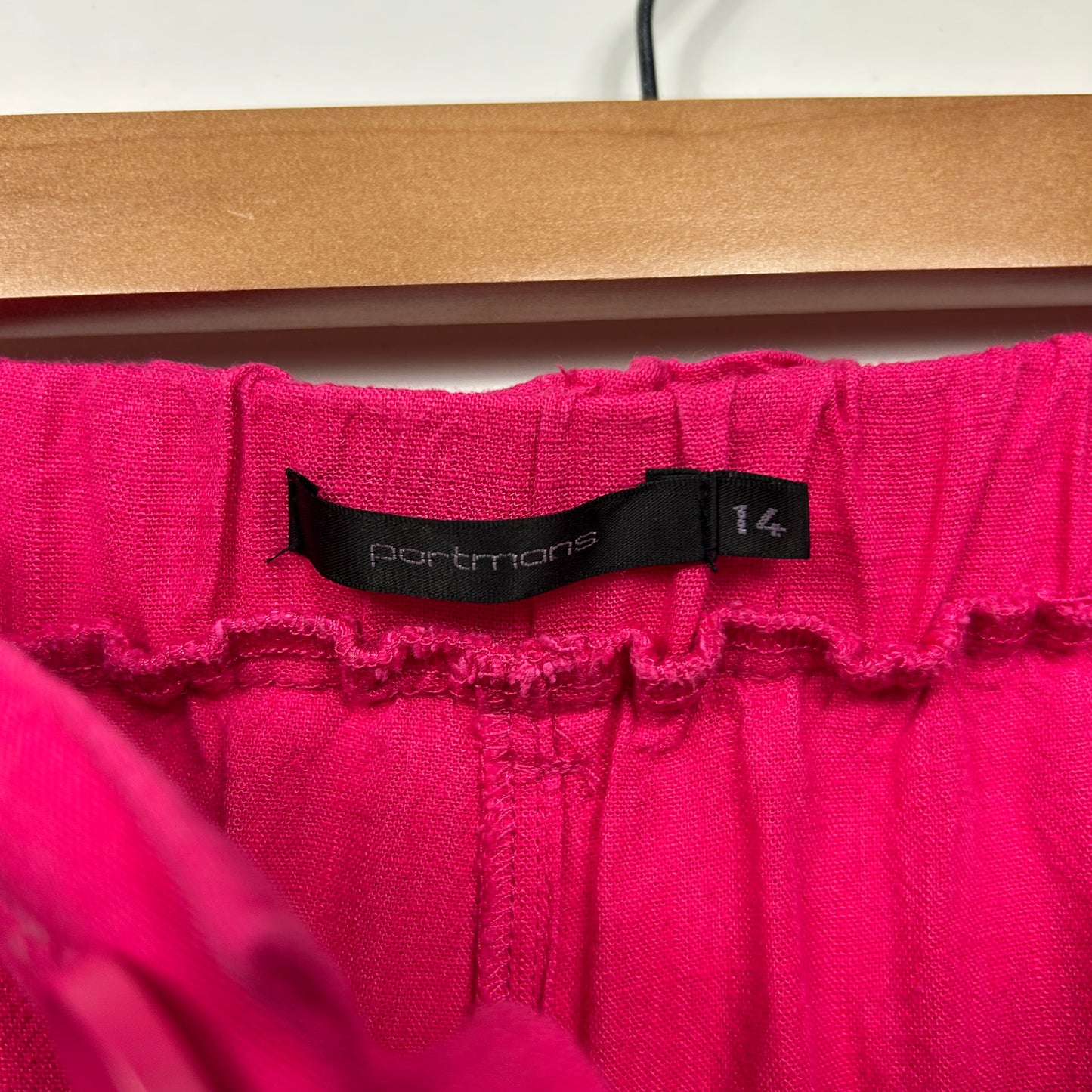 Portmans Shorts Size 14 Pink Pockets Linen Blend