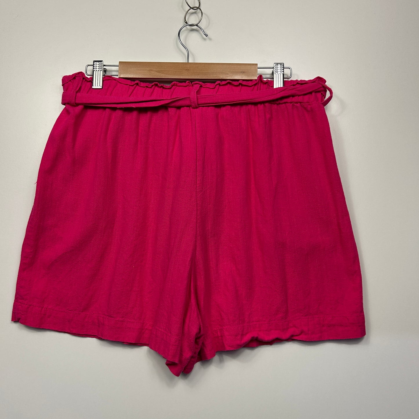 Portmans Shorts Size 14 Pink Pockets Linen Blend