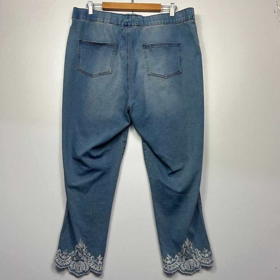 Beme Blue Cotton Jeans - Size 18