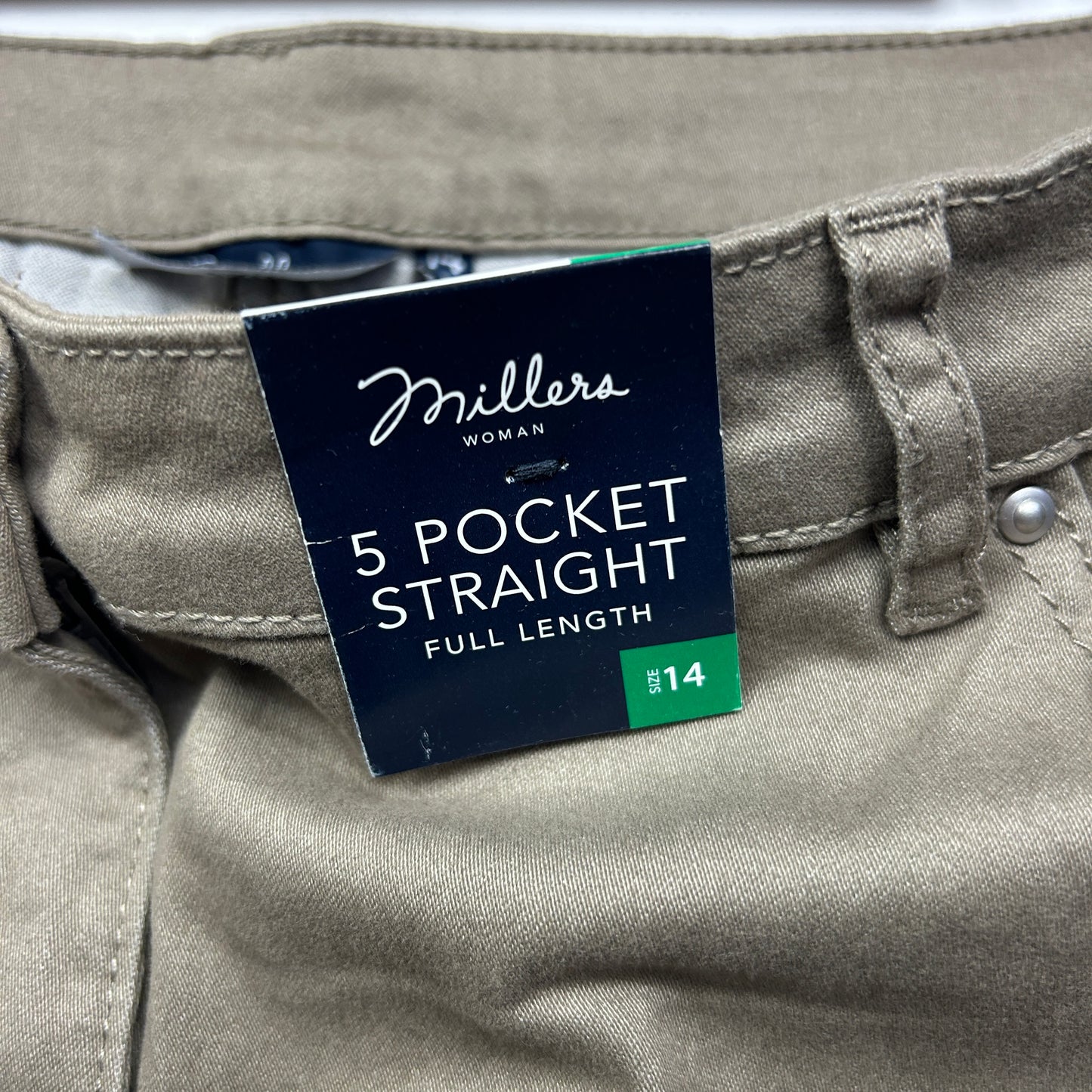 Millers Pants Size 14 5 Pockets Straight Full Length New