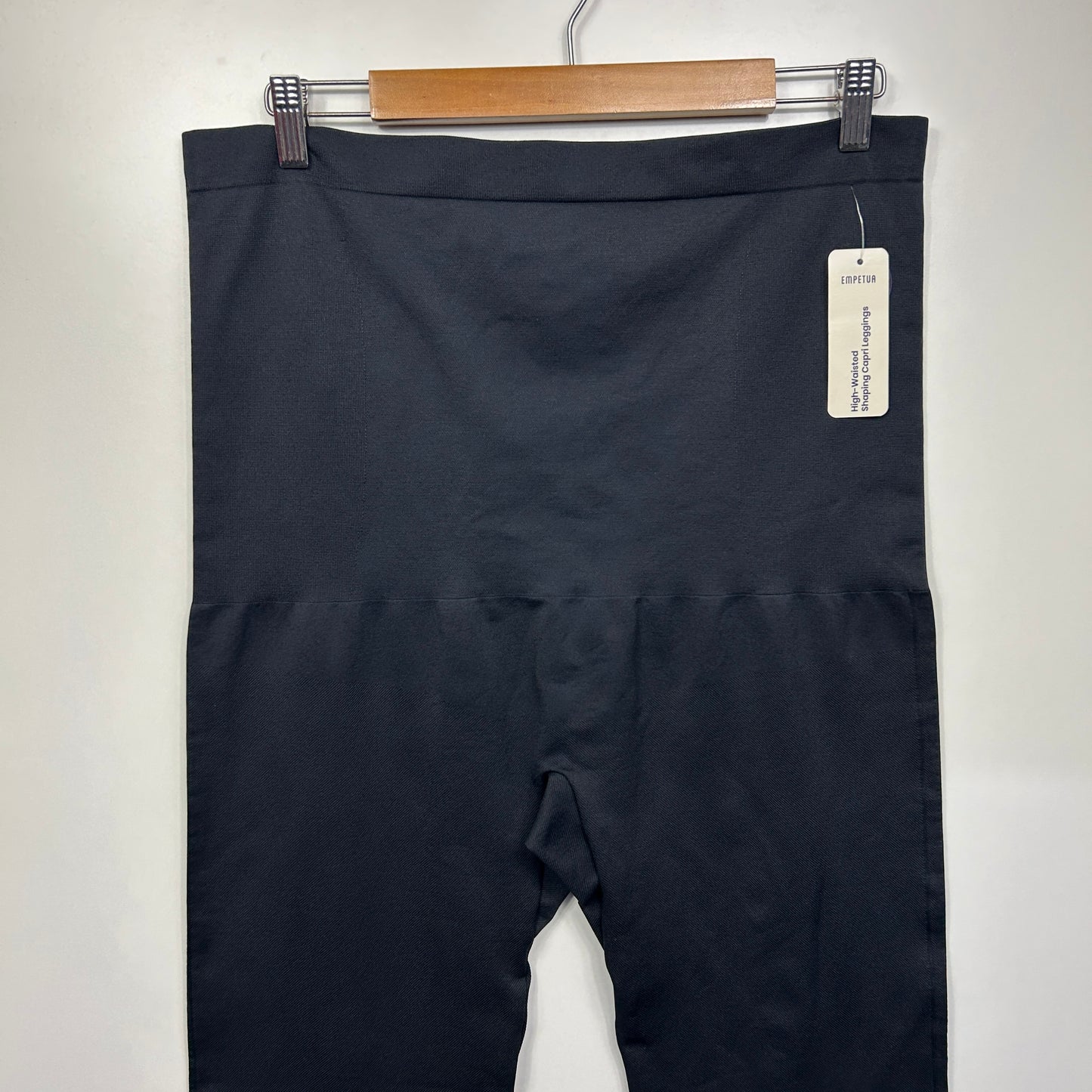 Empetua Shapermint High Waisted Shaping Capri Leggings Size 4XL Black New