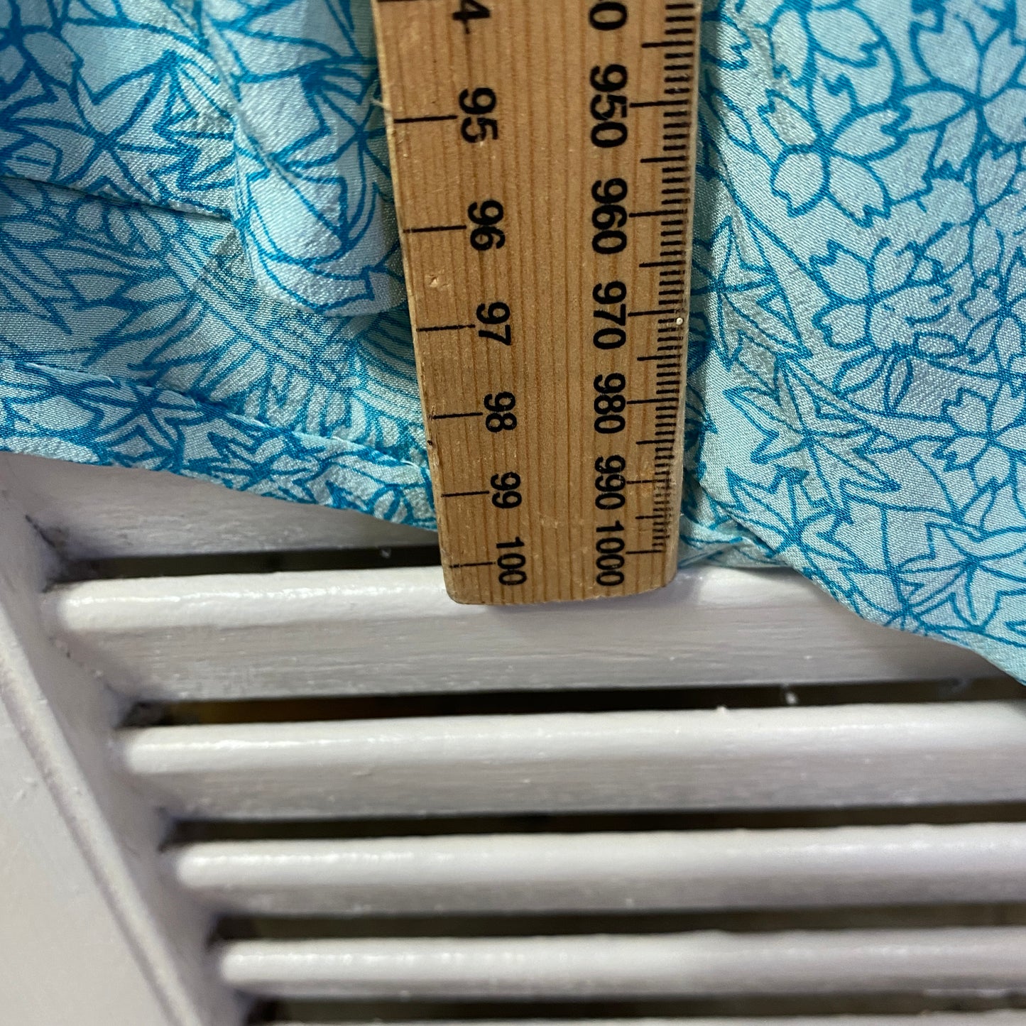 Megan Park Kaftan Dress 100% Silk Blue Embroidered Size 3 (AU 12 - 14)