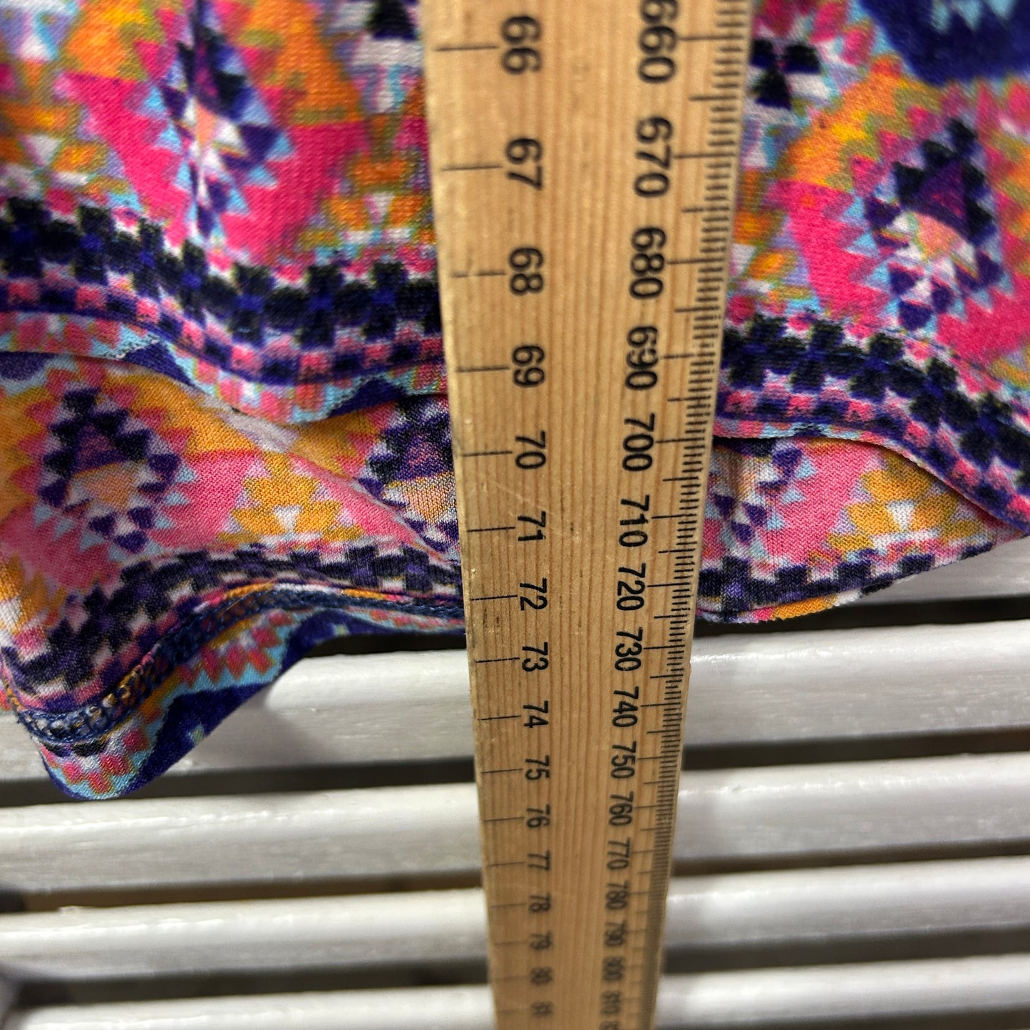 Rockmans Top Size 2XL 18 Multicoloured Short Sleeve