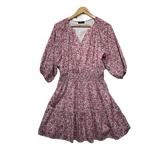 Forecast Dress Sizes 14 Pink Floral Short Sleeve