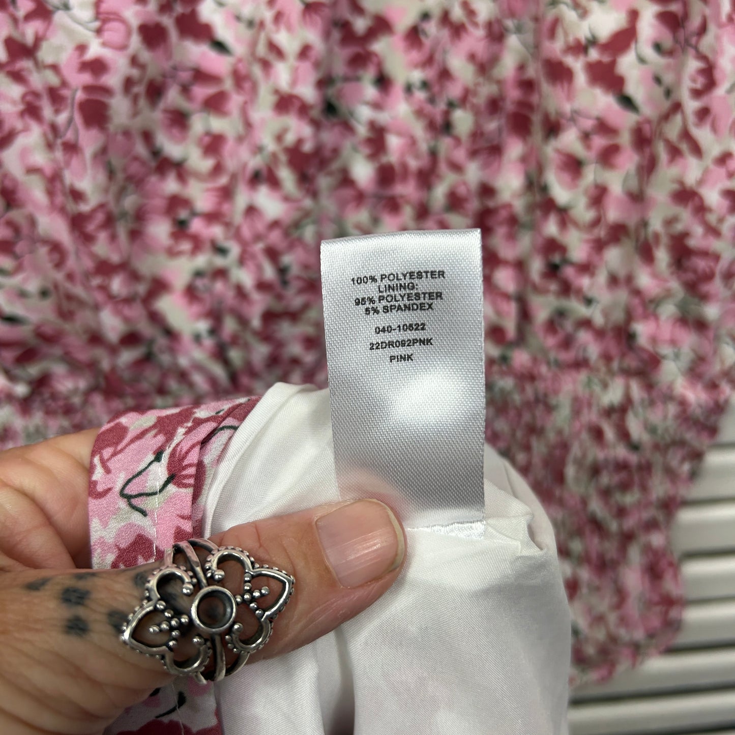 Forecast Dress Sizes 14 Pink Floral Short Sleeve