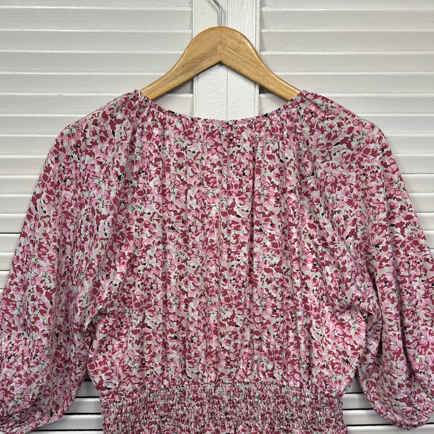 Forecast Dress Sizes 14 Pink Floral Short Sleeve