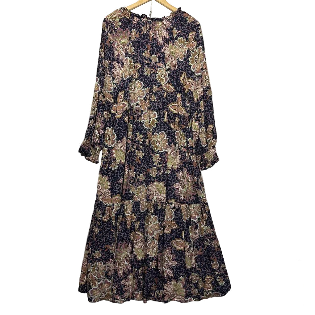 Sussan Navy Floral Dress - Size 16