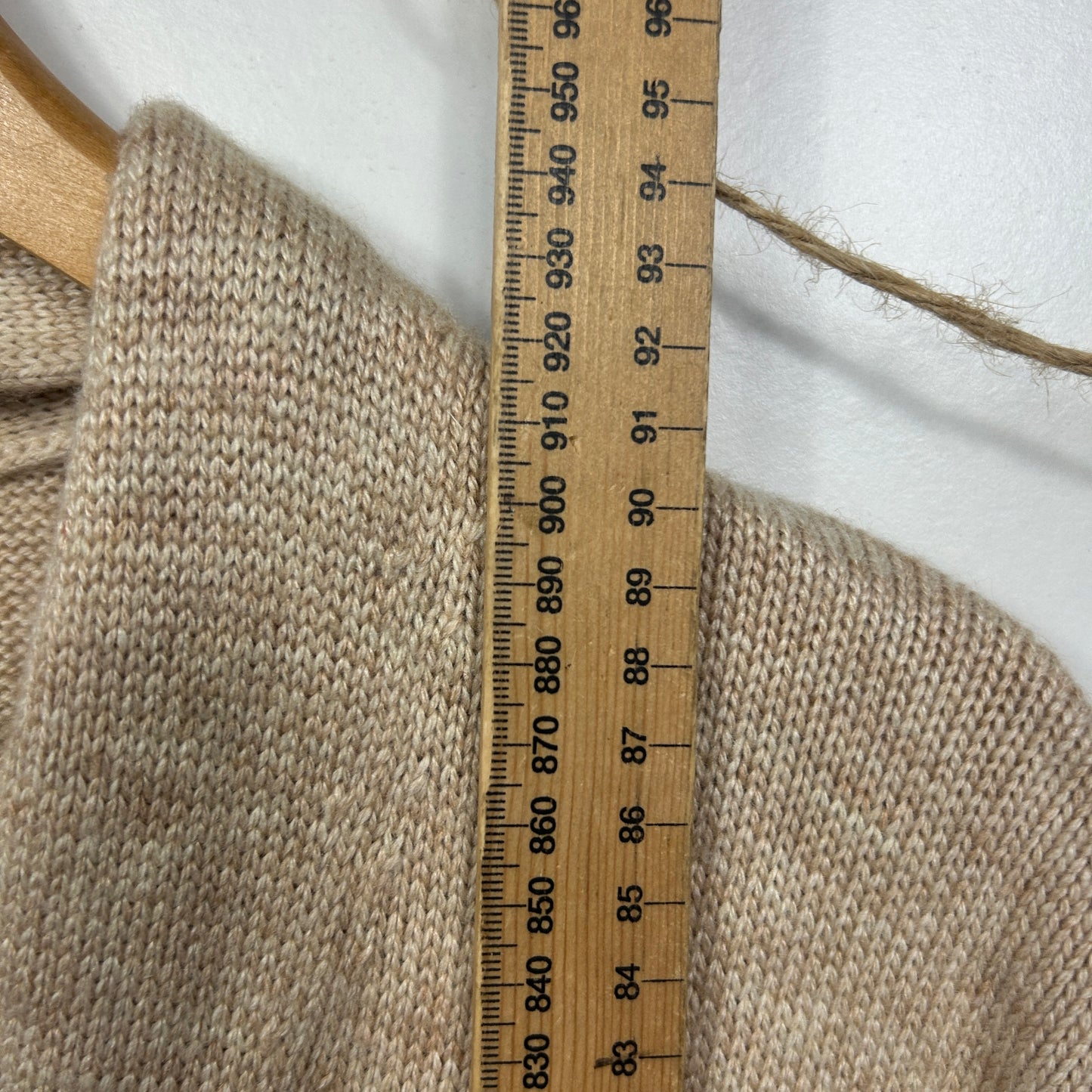 Sussan Beige Cashmere Wool Blend Cardigan with Pockets - Size 2XL