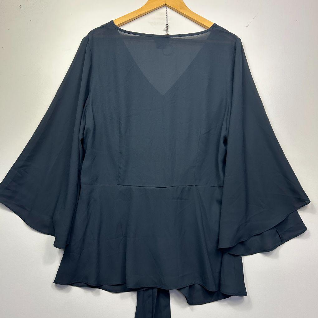 City Chic Black Top - Size 18/M