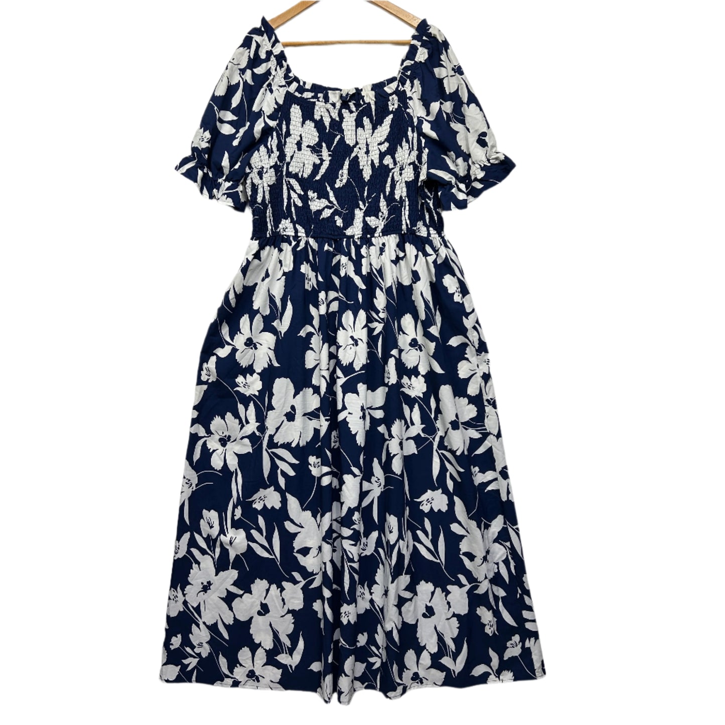 Shein Curve Maxi Dress Size 16 18 Navy White Floral