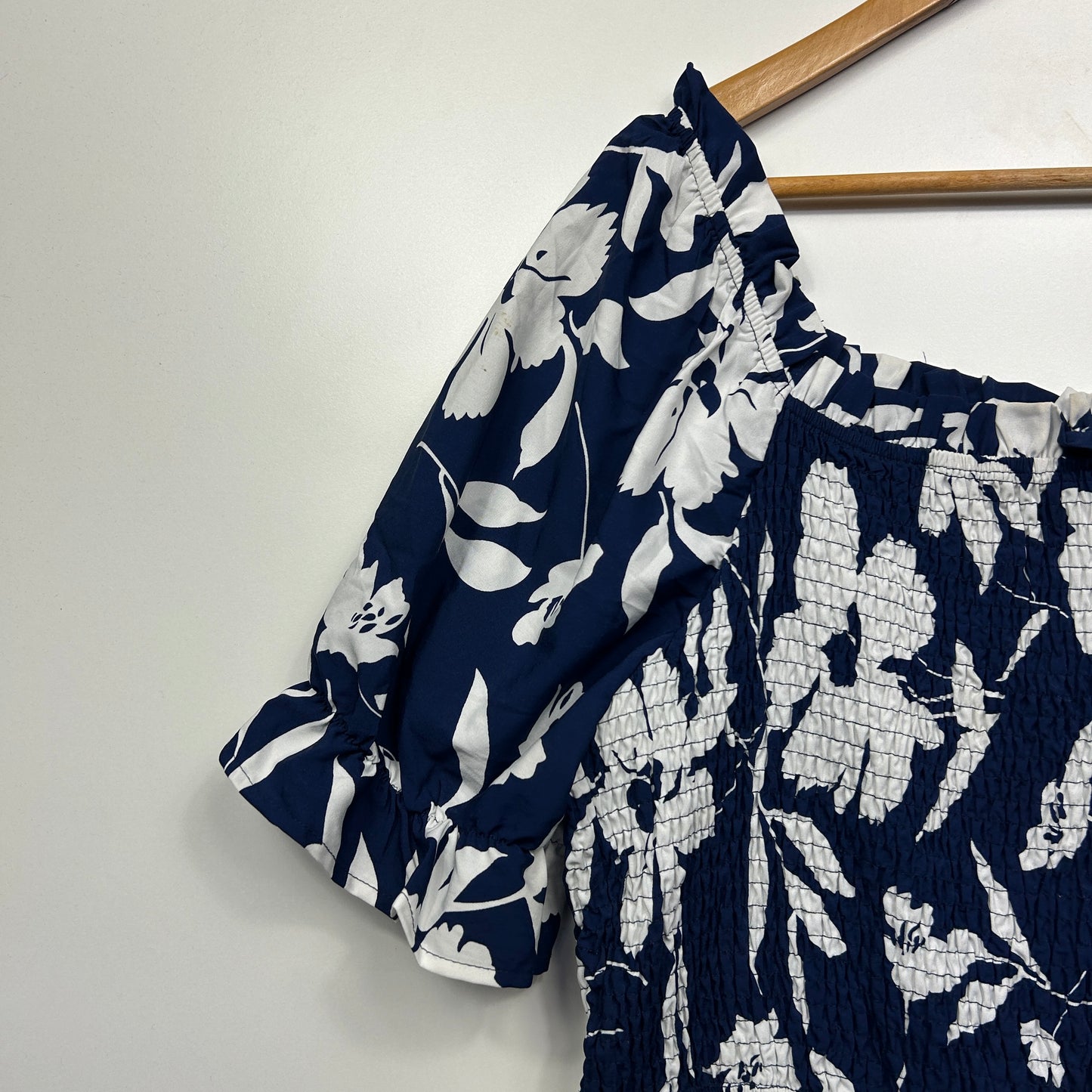 Shein Curve Maxi Dress Size 16 18 Navy White Floral