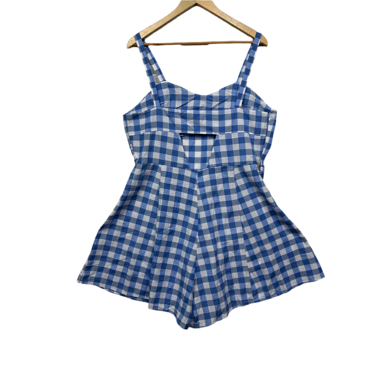 Shein Curve Playsuit Size 1XL 16 18 Gingham Check