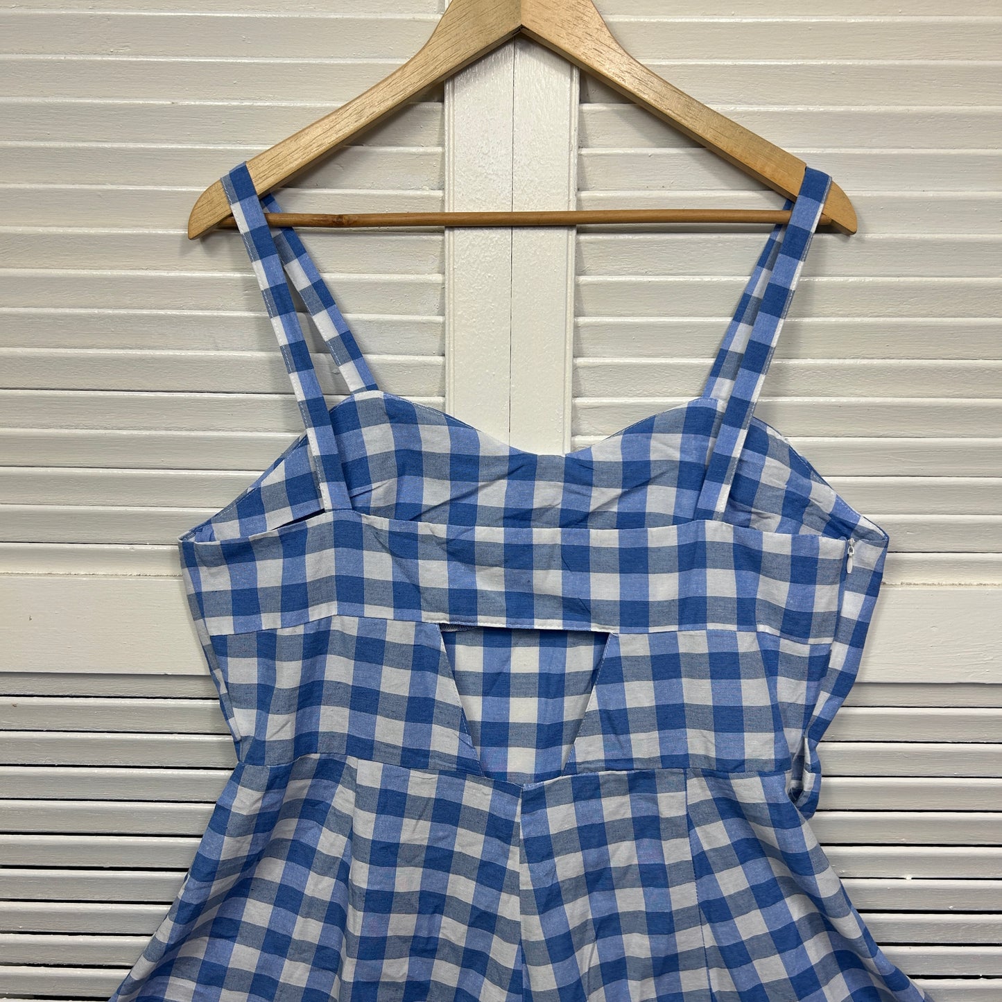 Shein Curve Playsuit Size 1XL 16 18 Gingham Check