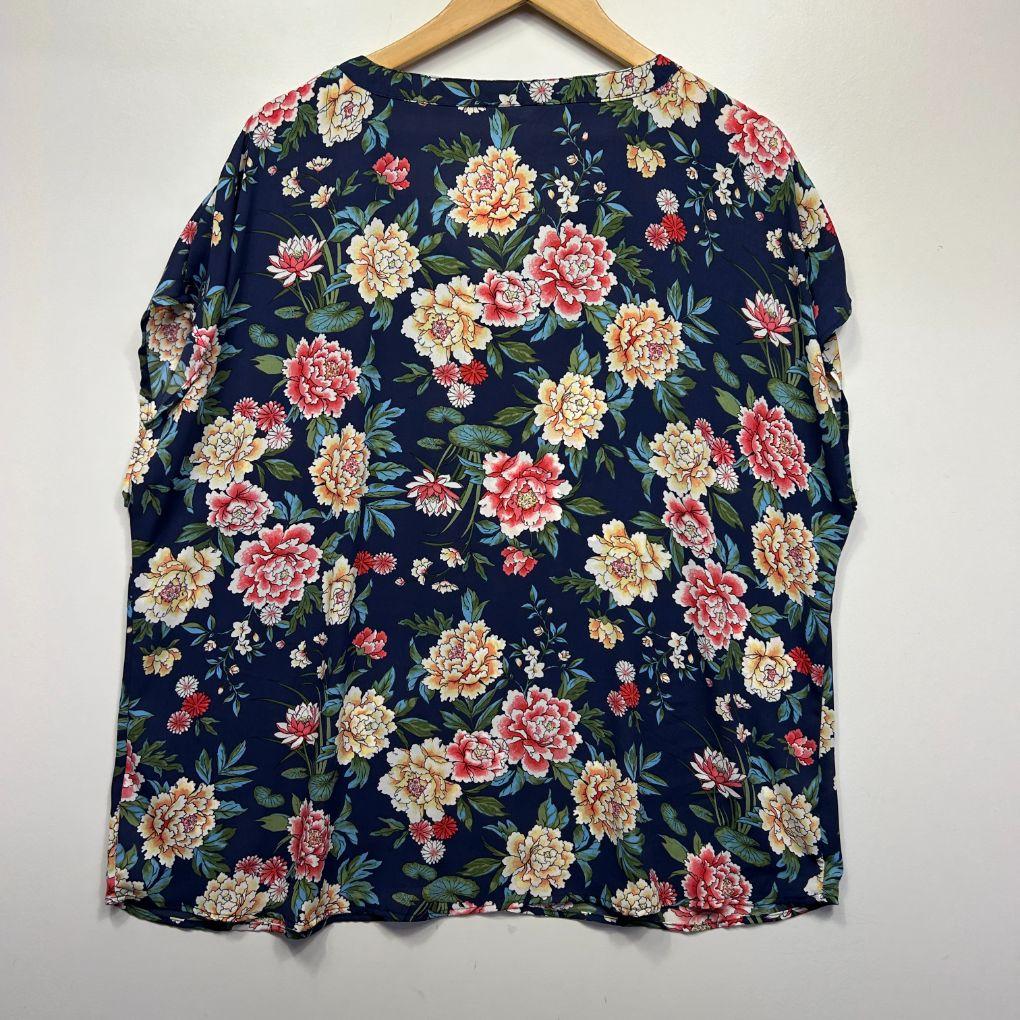 Rivers Navy Floral Top - Size 20