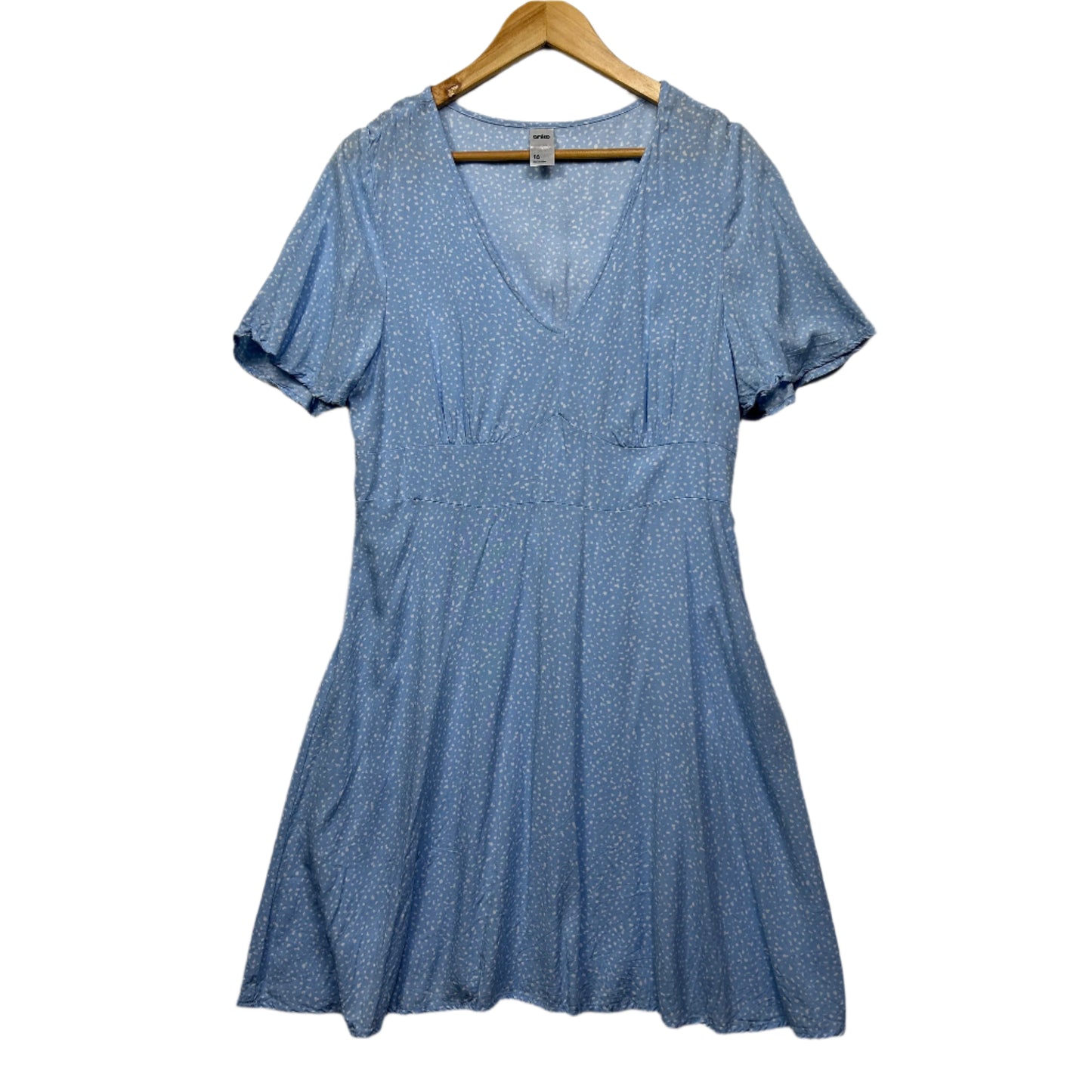 Anko Dress Size 16 Blue Short Sleeve Viscose