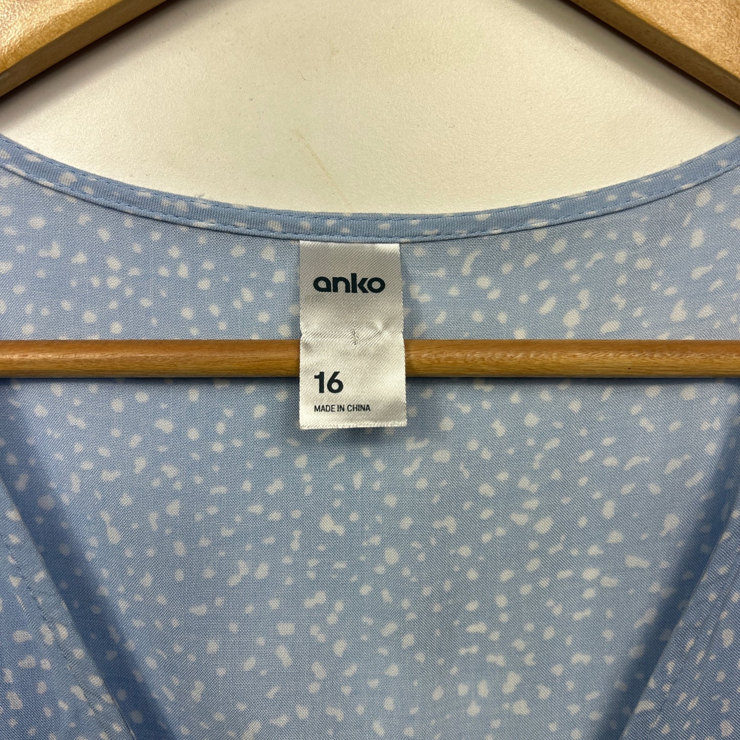 Anko Dress Size 16 Blue Short Sleeve Viscose