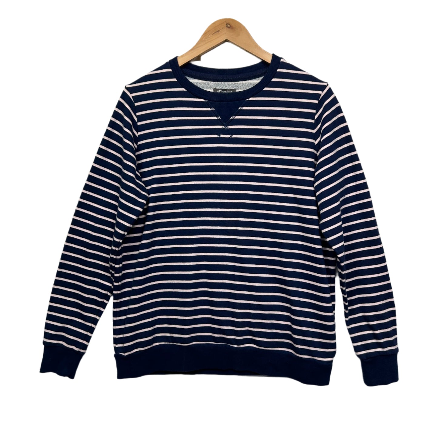Target Active Pullover Sweater Size 16 Long Sleeve Blue Striped