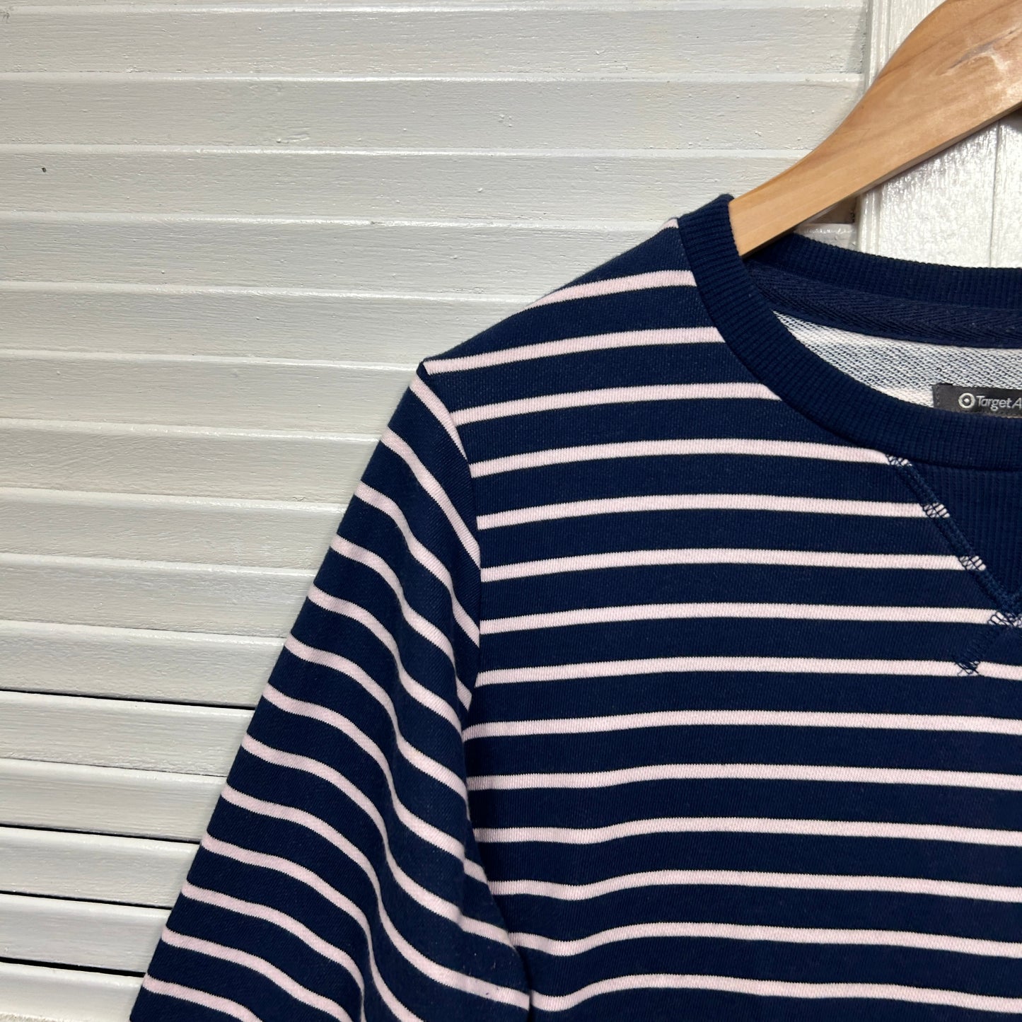 Target Active Pullover Sweater Size 16 Long Sleeve Blue Striped