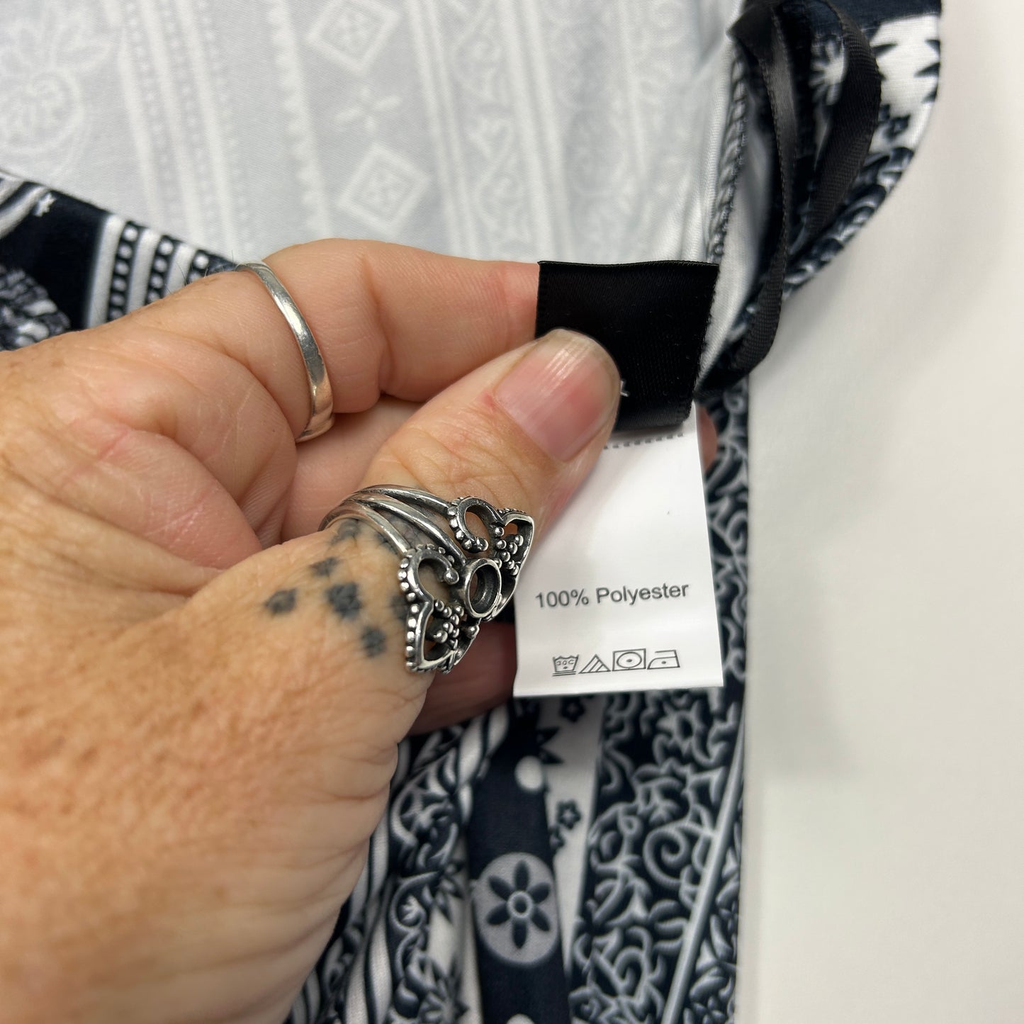 Shein Pants Size 16 18 2XL Black White Flare
