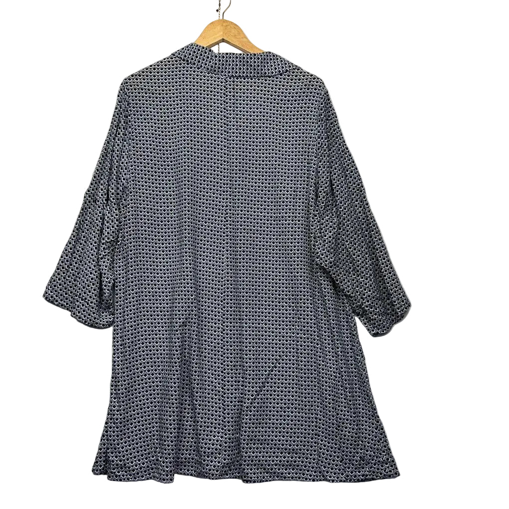 Autograph Black Geometric Print Top - Size 18