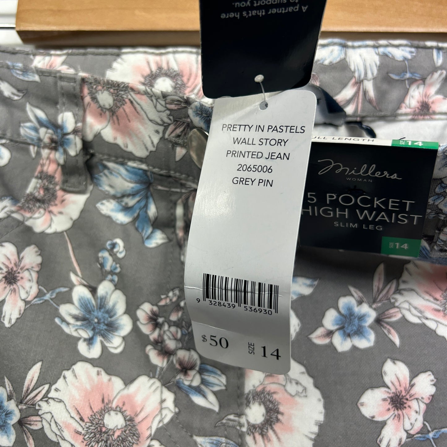 Millers Jeans Size 14 Floral Pockets Jeans Multicoloured New