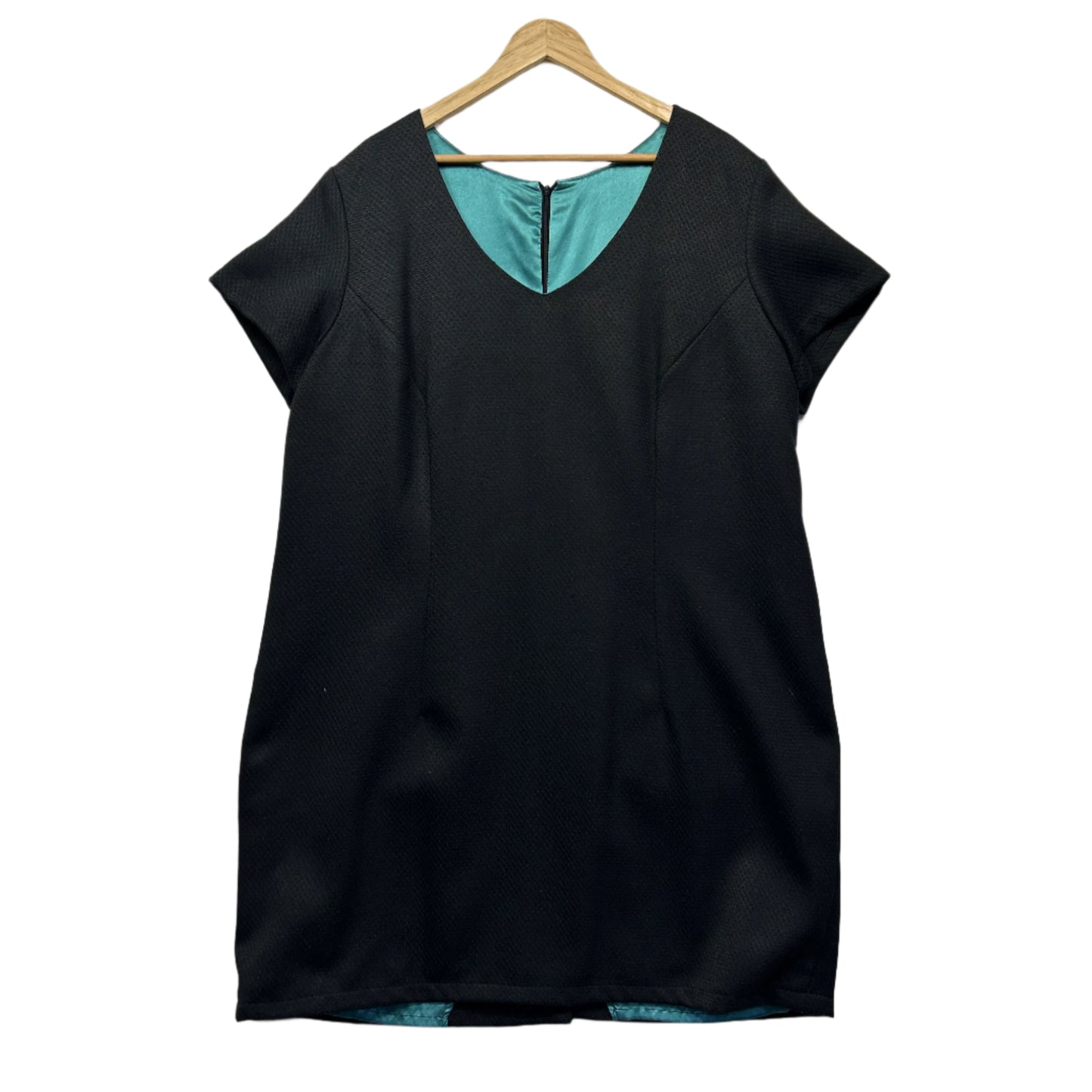 Handmade Dress Size 22 24 Black Pencil Short Sleeve Lined